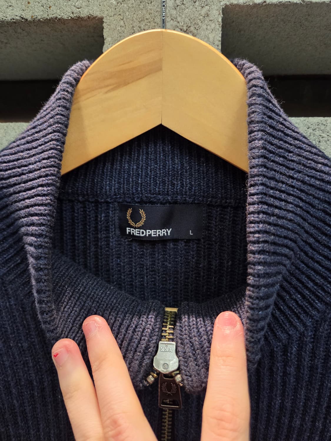 Fred Perry 프레드패리 골지 니트집업 상품이미지8