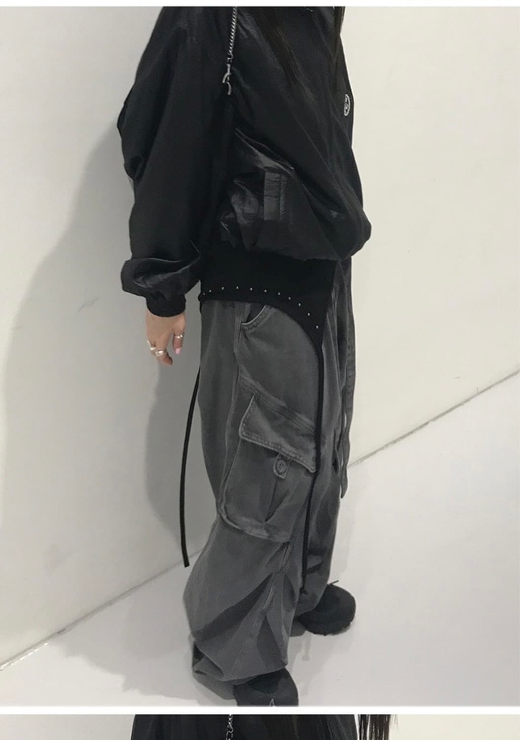 더니로 스터드 레이어드언발 나시 블랙 상품이미지4