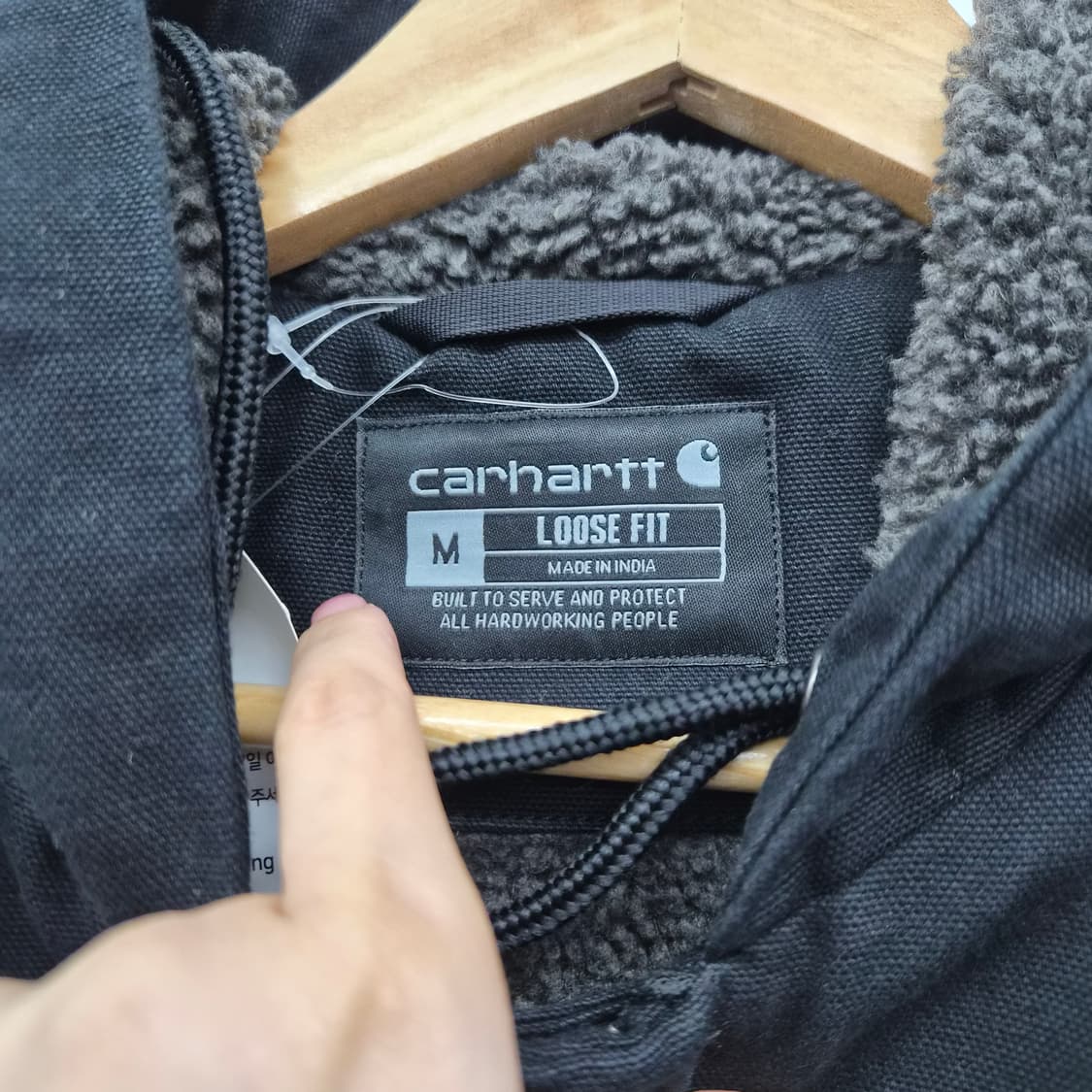 칼하트 블랙 셰르파 디트로이트 워크 자켓 남녀공용 M 상품이미지3