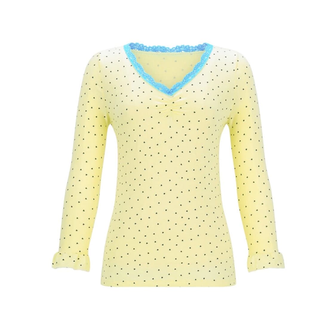 샵페어리 mini heart lace top (lemon) 상품이미지1