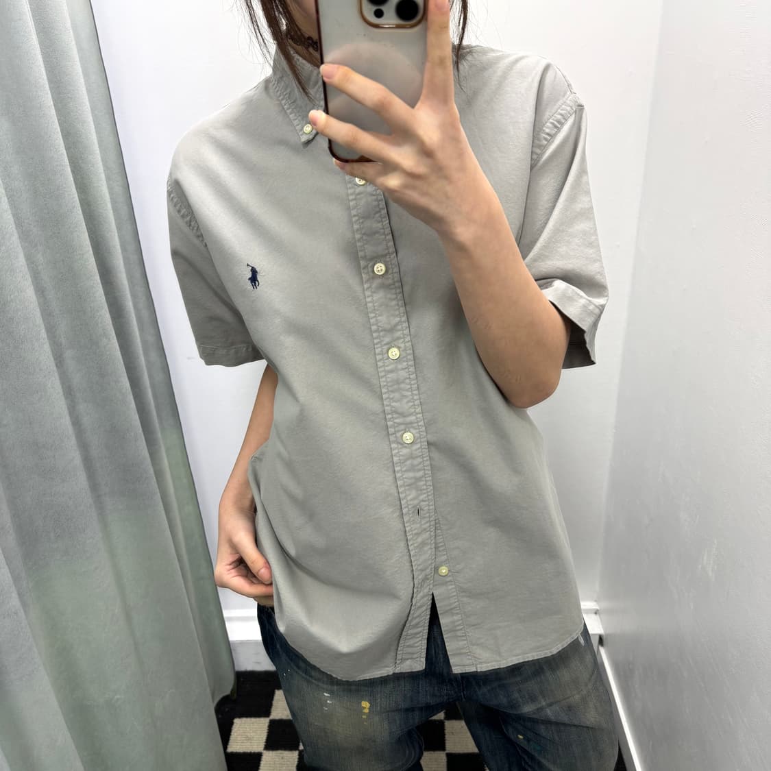 폴로 그레이 클래식핏 반팔셔츠 상품이미지2