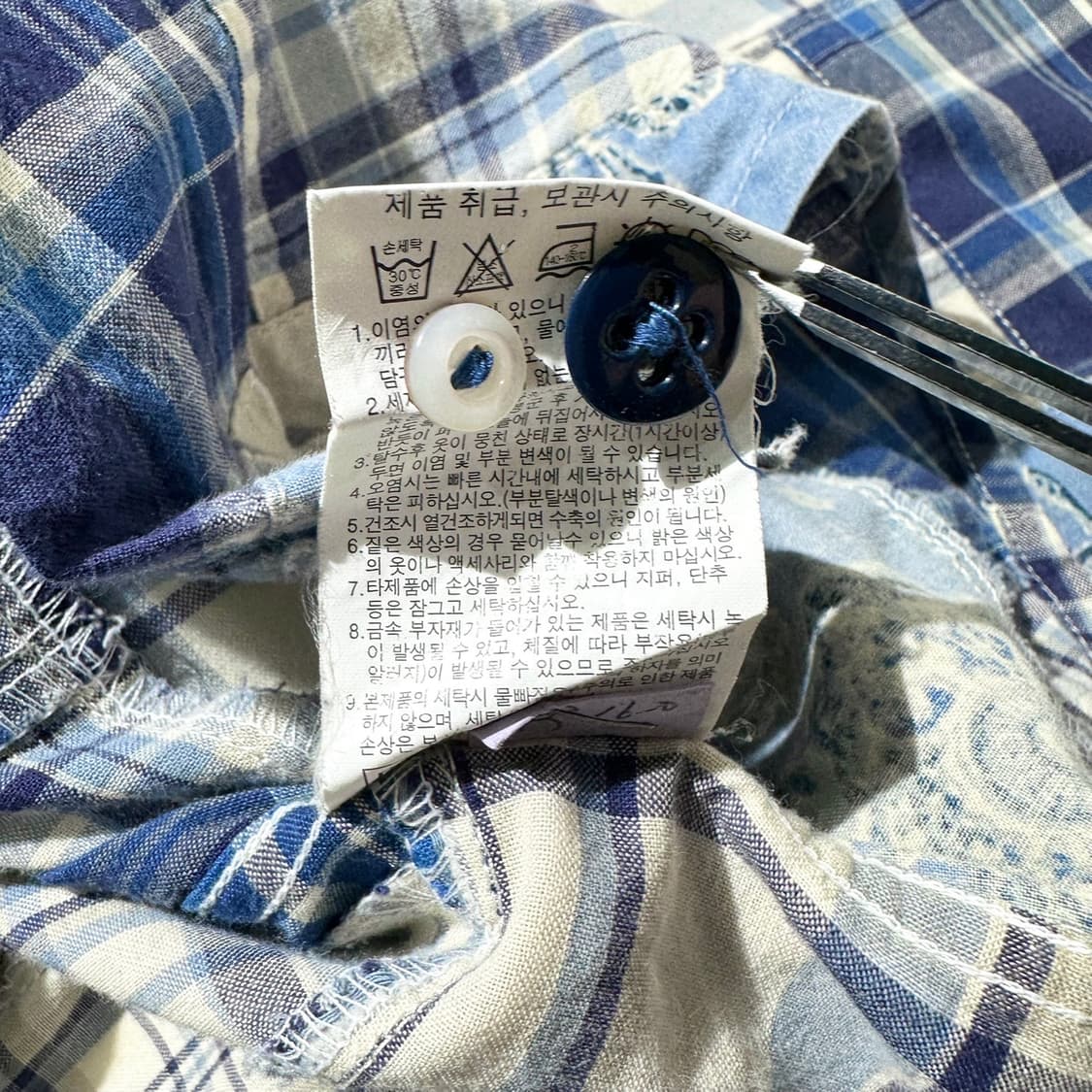 스펙테이터 마드라스 체크 페이즐리 패치워크 워크 셔츠 상품이미지9