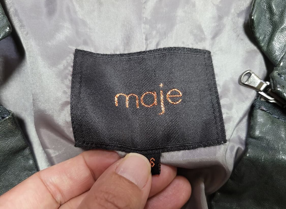 마쥬(maje) 지퍼디테일 램스킨 가죽자켓 44-55 상품이미지8