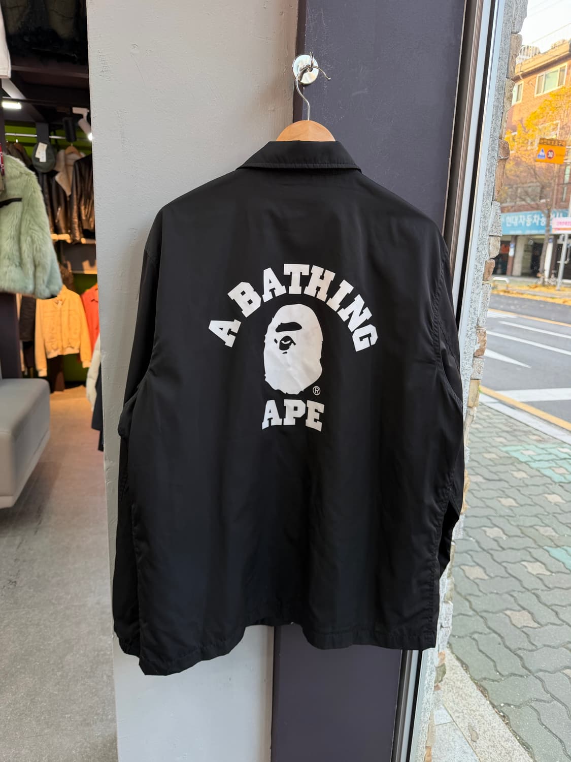 2XL/ 베이프 나일론 로고 프린팅 코치 자켓 상품이미지6