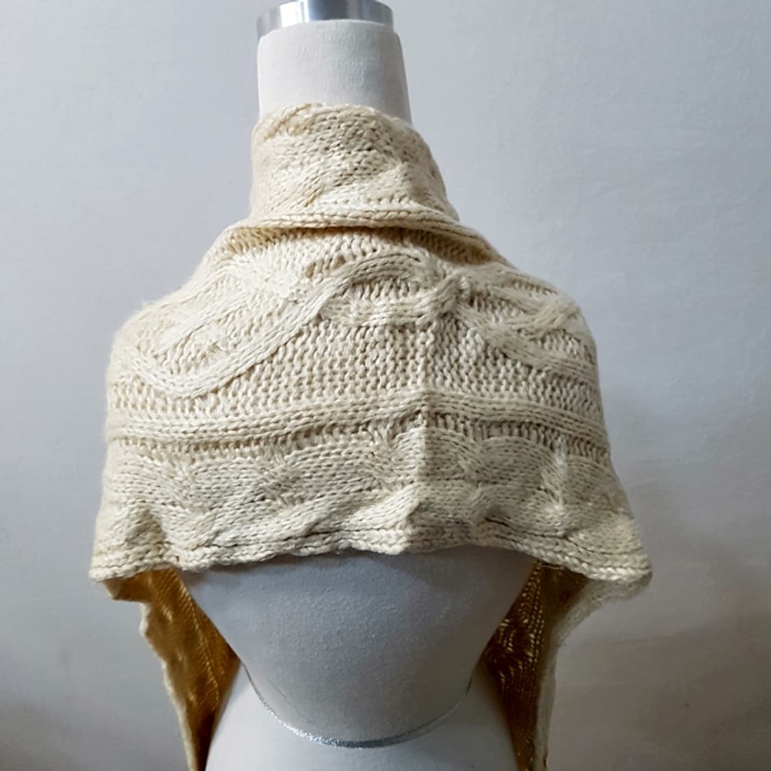 [새상품] axes femme 니트 쇼올 머플러 아이보리 상품이미지4