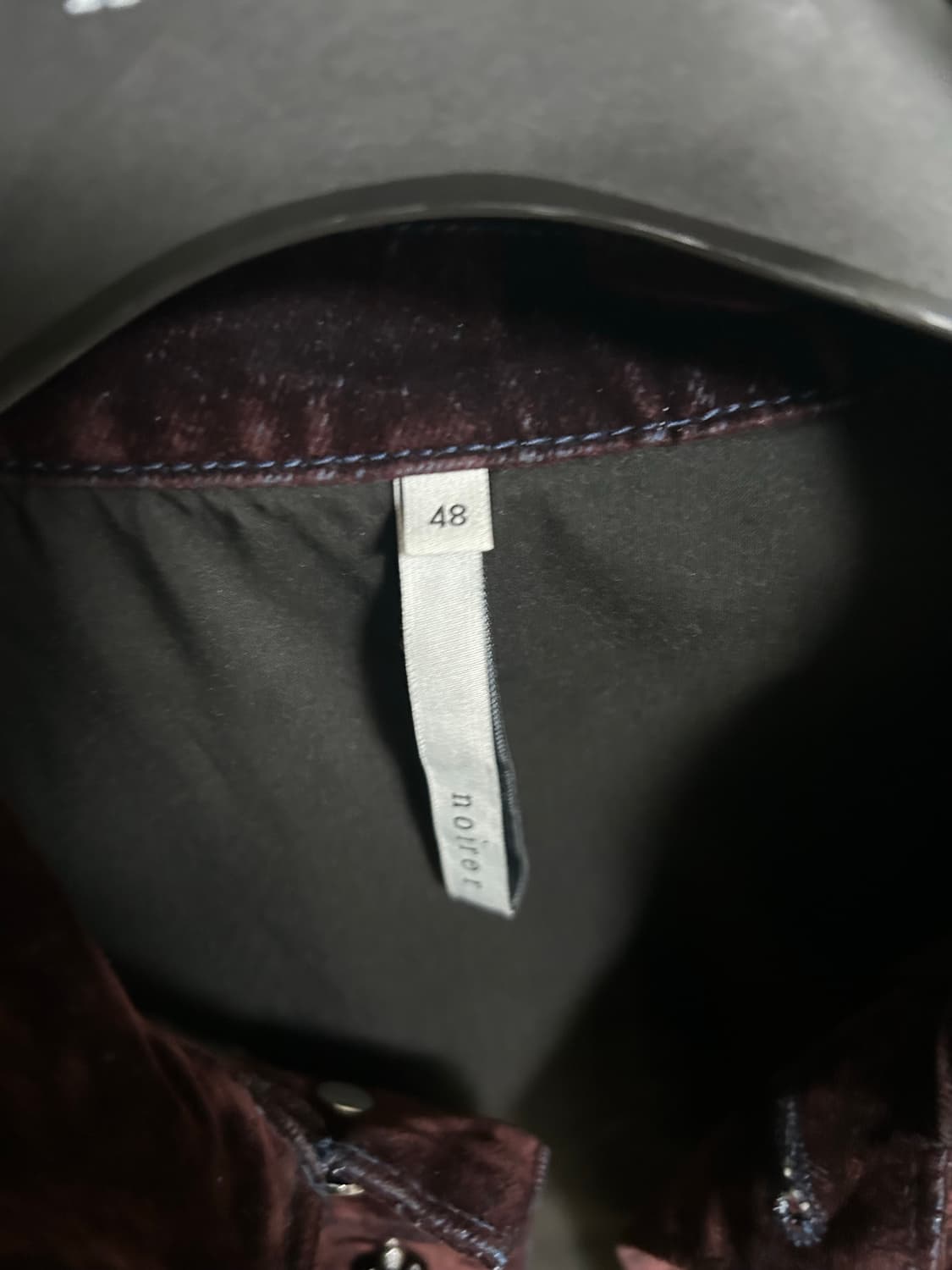 노이어 벨벳 데님 트러커 자켓 와인 48사이즈 상품이미지4