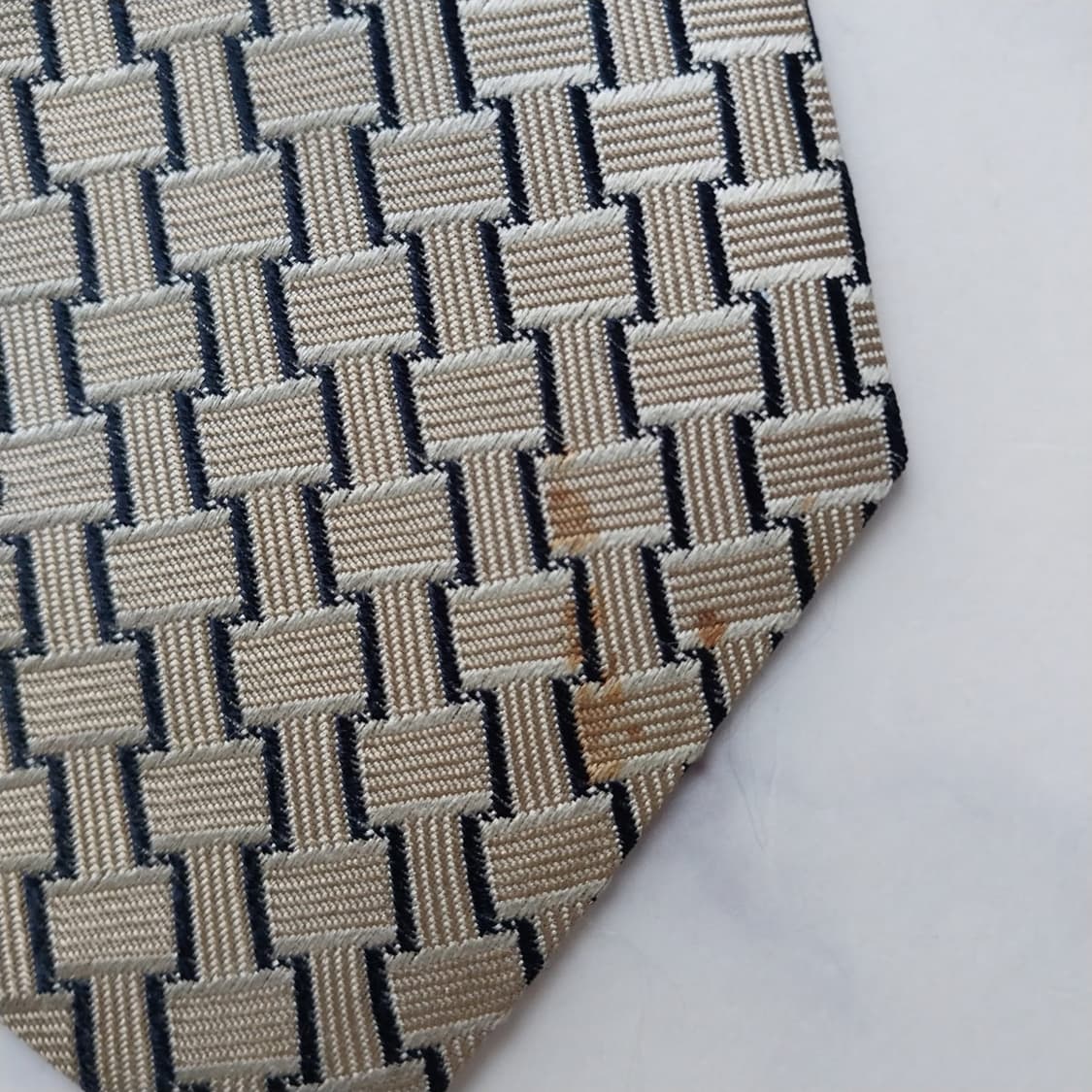 발렌티노 넥타이 베이지 자카드 패턴 10cm A~B등급 K2089
 상품이미지10