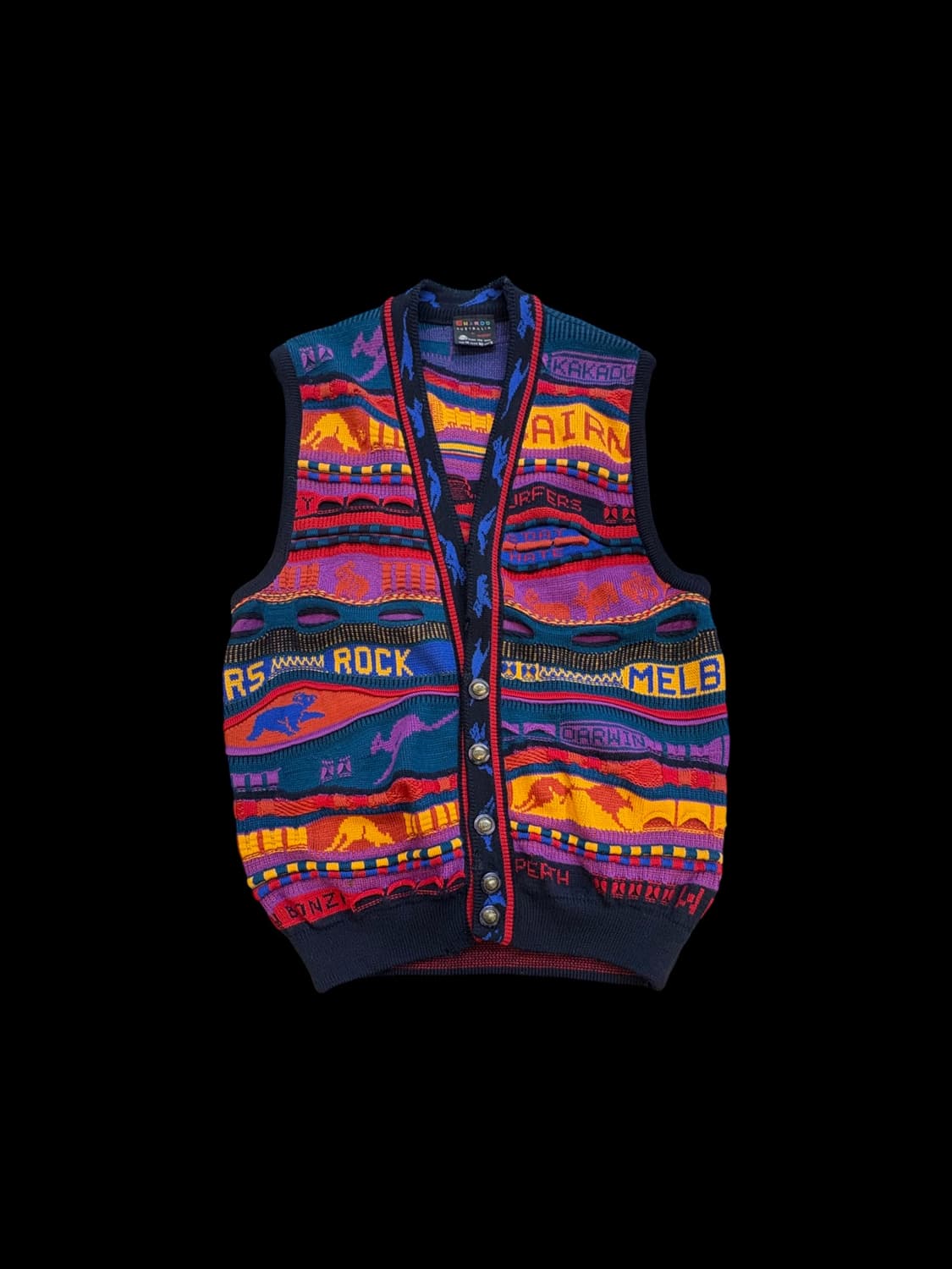 이마루 오스트레일리아 패턴 니트 베스트 상품이미지1