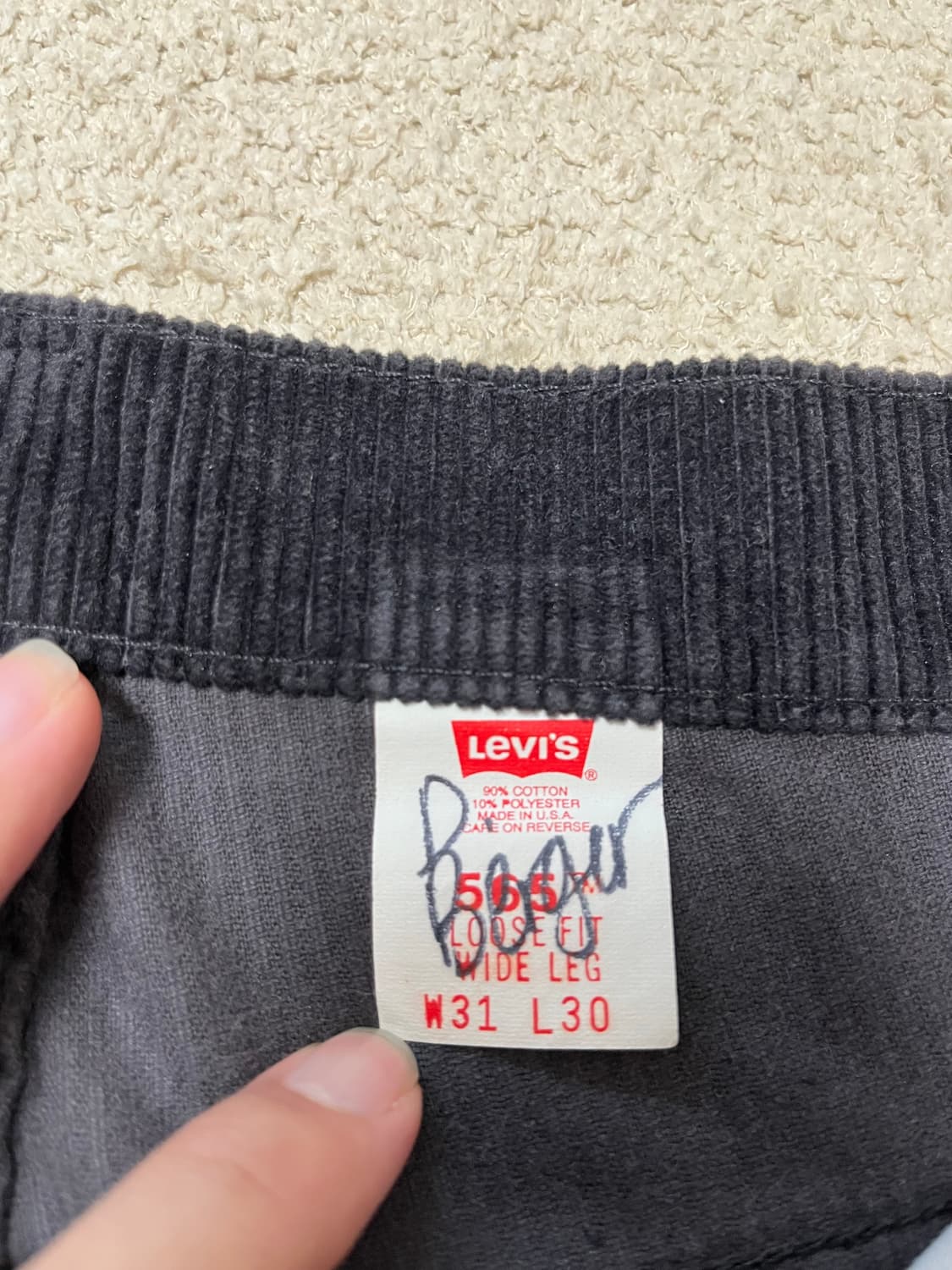 빈티지 90s 리바이스 565 코듀로이 팬츠 상품이미지4