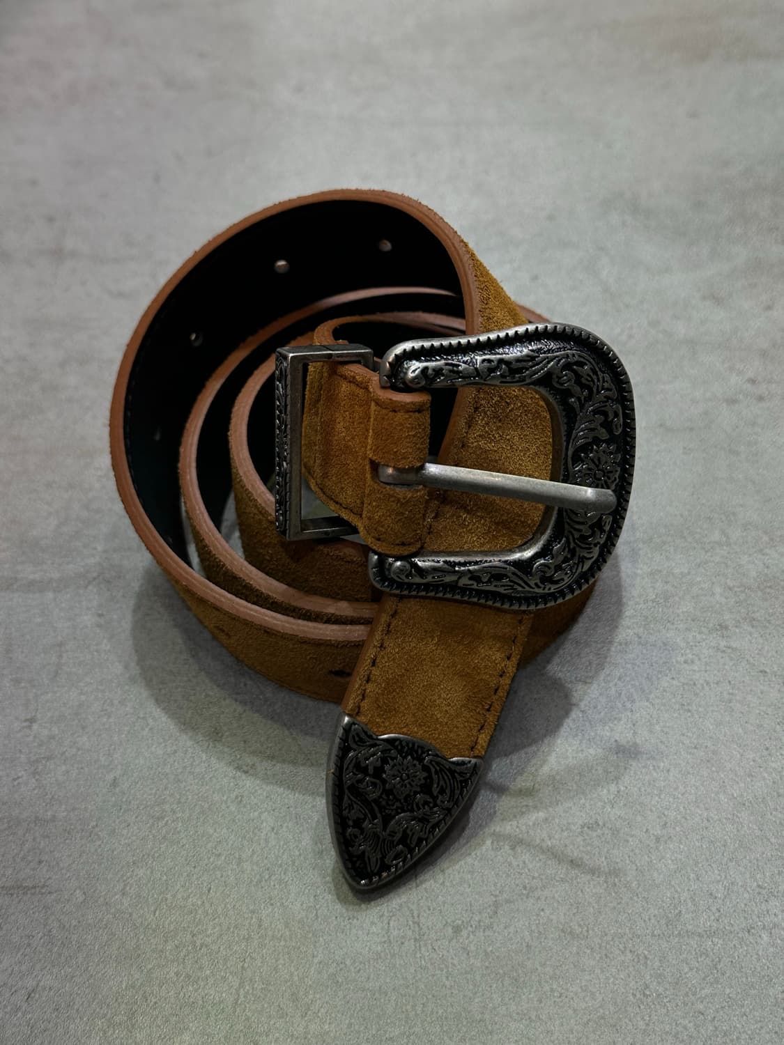 Suede western belt - 스웨이드 웨스턴 벨트 CM 상품이미지3