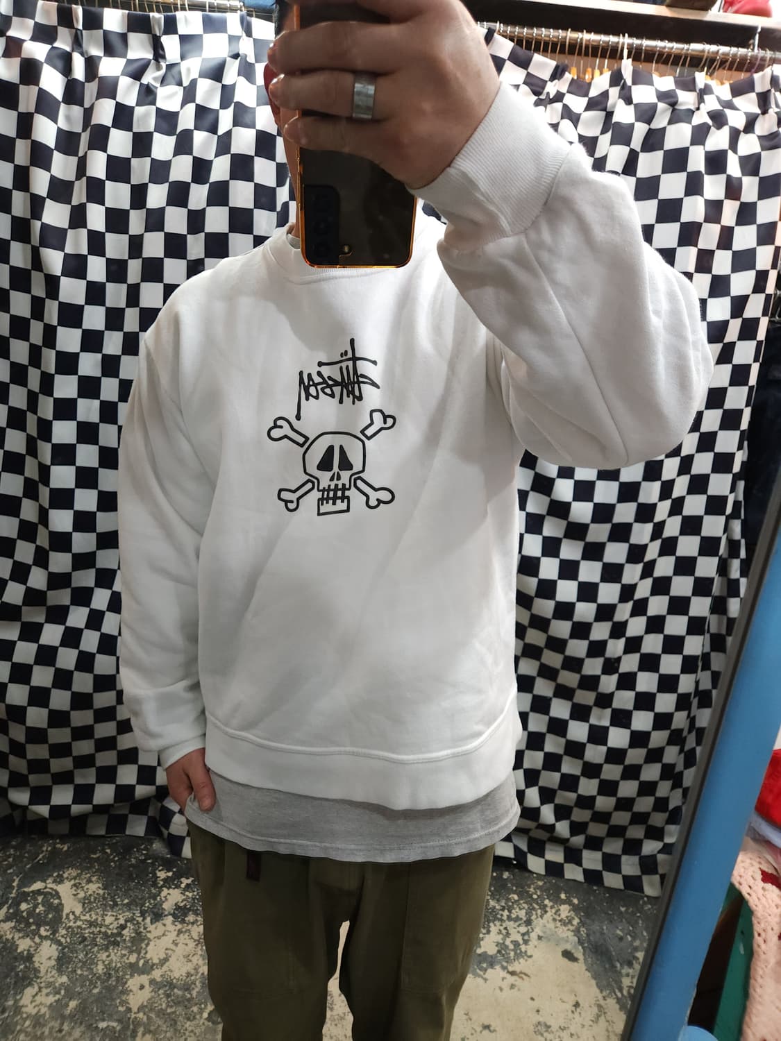 스투시 90s 빅스컬 화이트 기모 맨투맨 stussy 상품이미지10