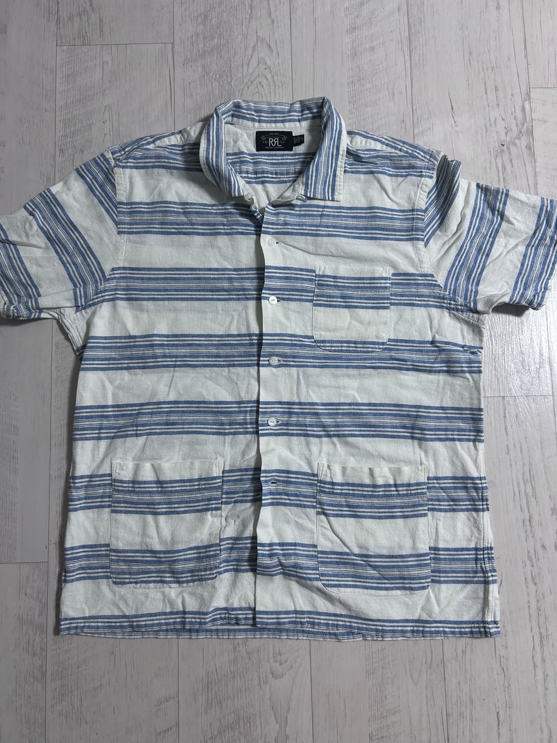 RRL 코튼 린넨 캠프 셔츠 XL 상품이미지2