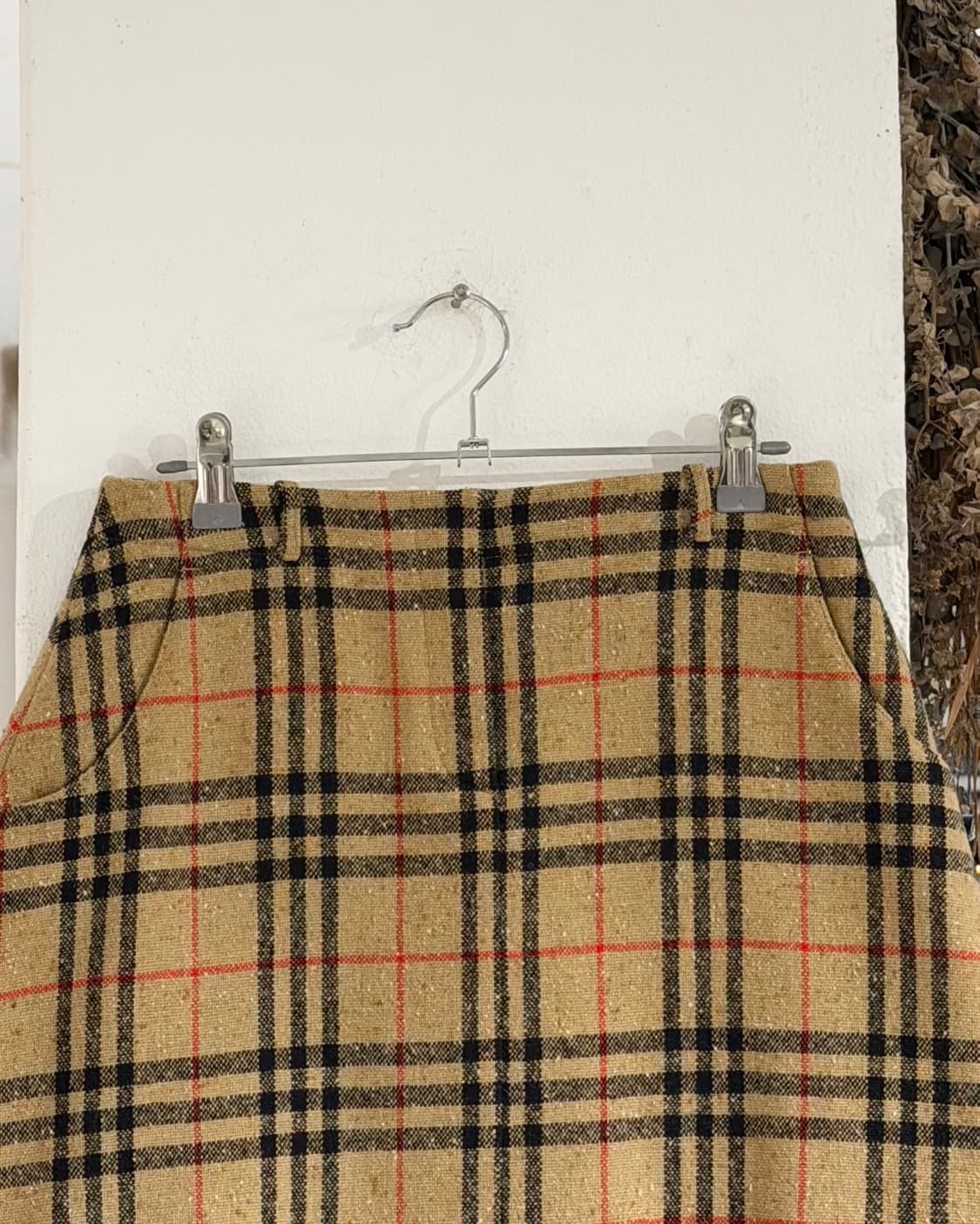 버버리 골프 베이지 노바체크 울 미니 스커트  상품이미지2