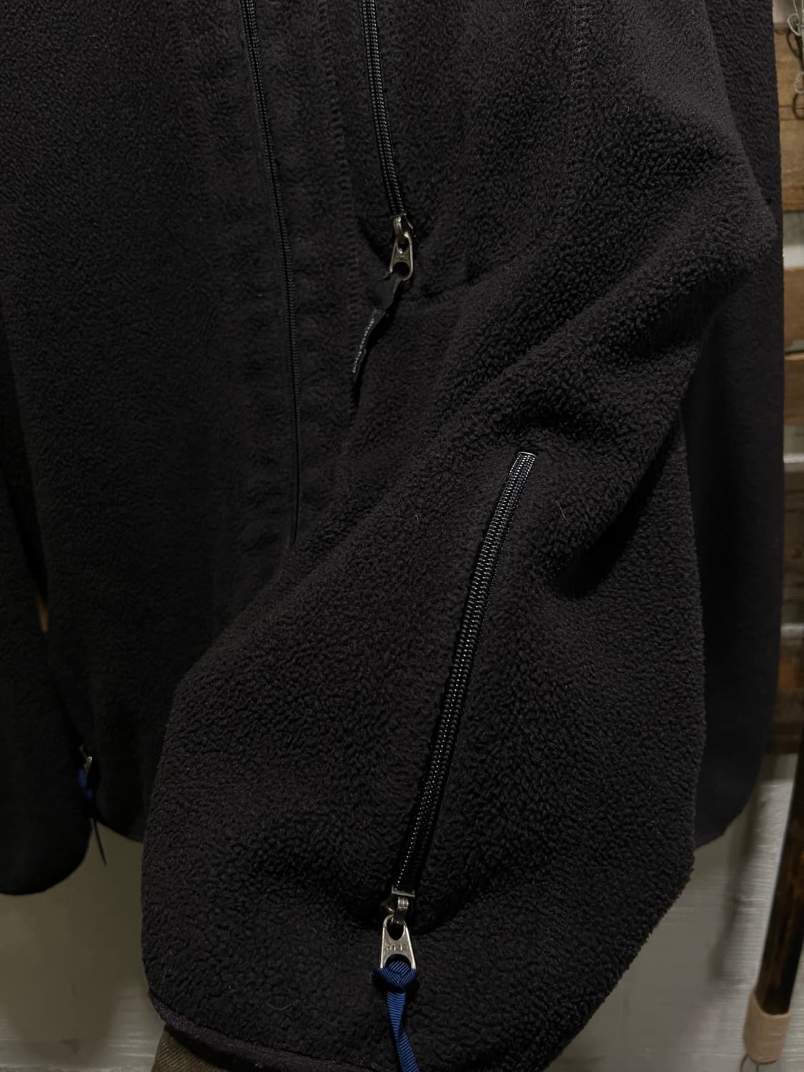 [M]90's 파타고니아 레트로 Made in USA 블랙 플리스 자켓 상품이미지4