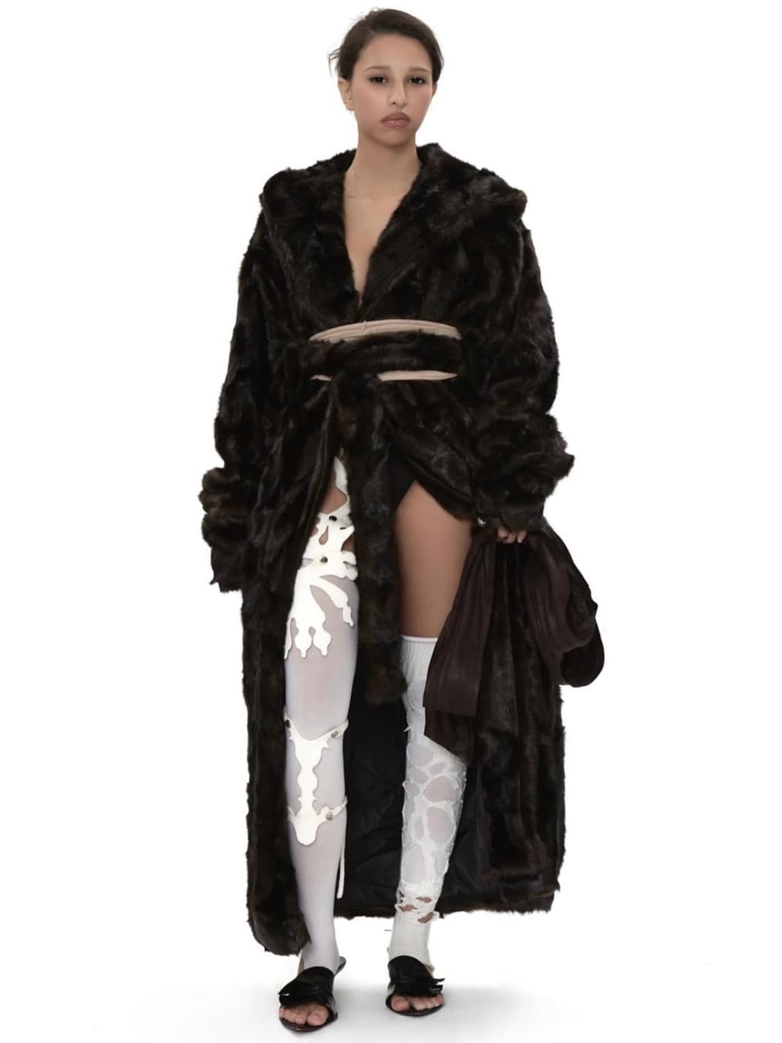 604service FAUX FUR CLASSIC ROBE COAT 상품이미지1