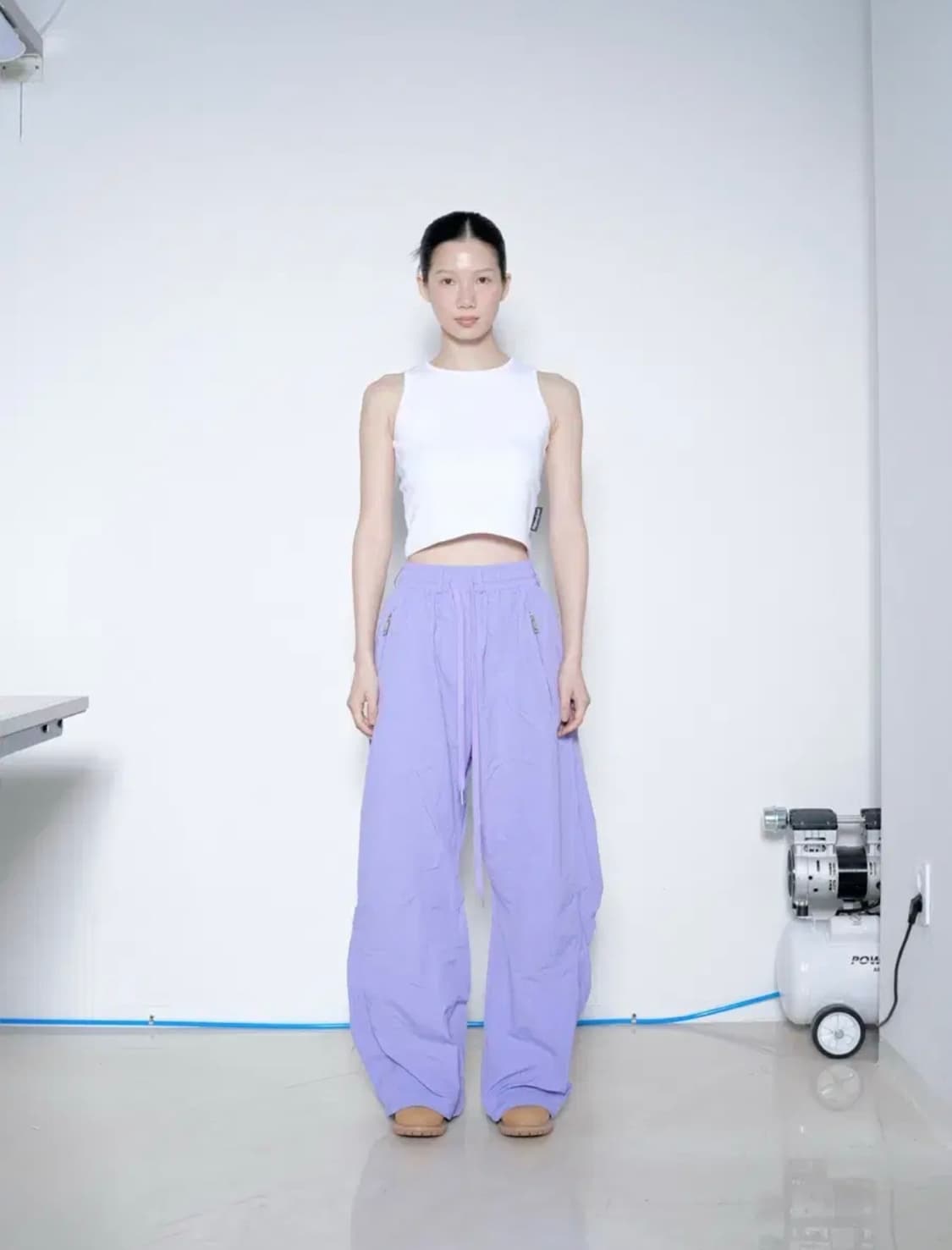 온리스웻팬츠 나일론 와이드 카고 팬츠 상품이미지1