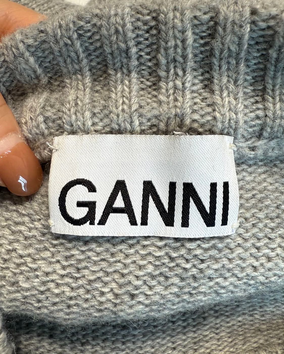 가니 그레이 러브 클럽 로고 니트 상품이미지8