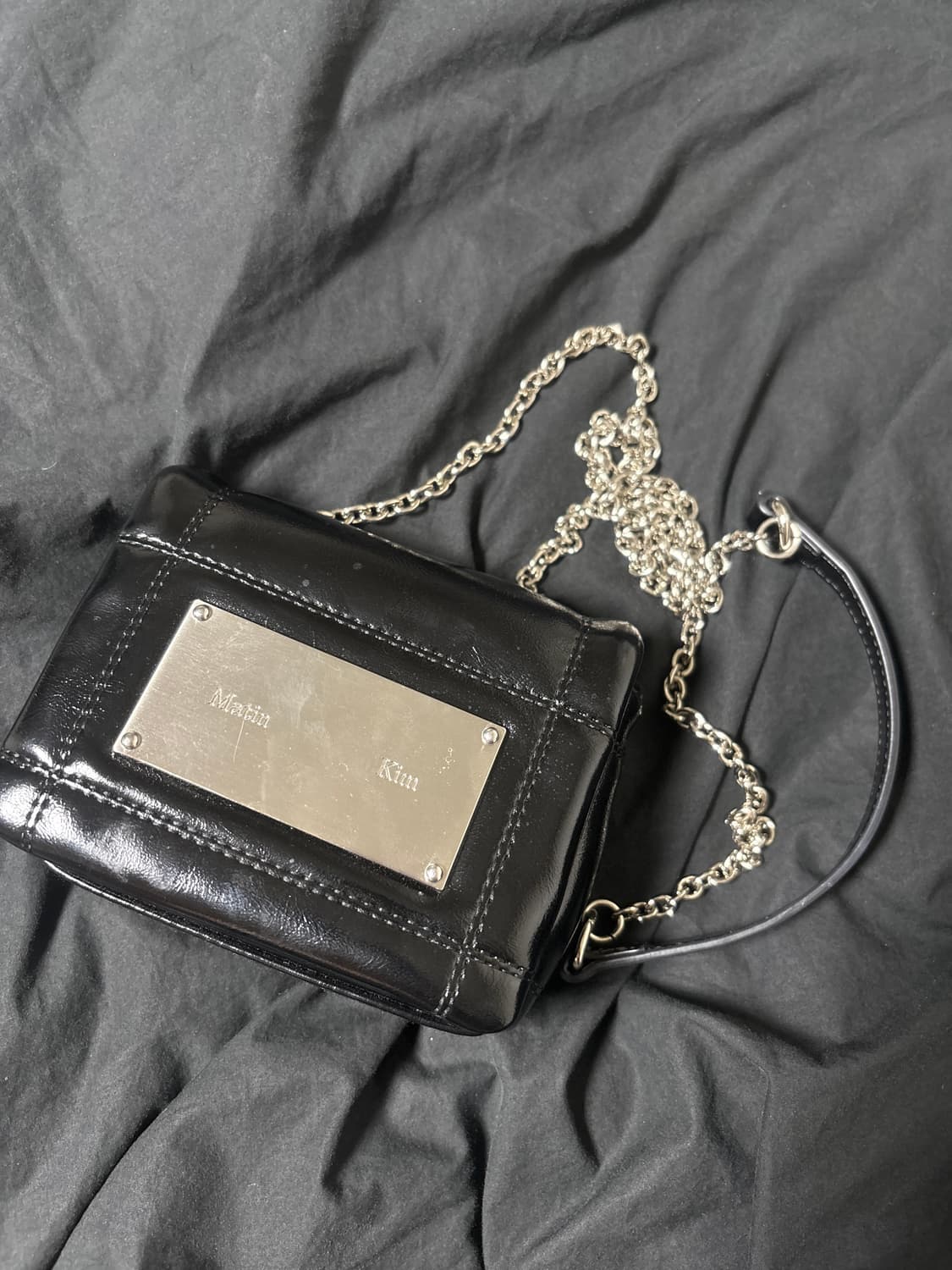마뗑킴 클래식 체인 퀄팅 미니백 블랙  상품이미지1