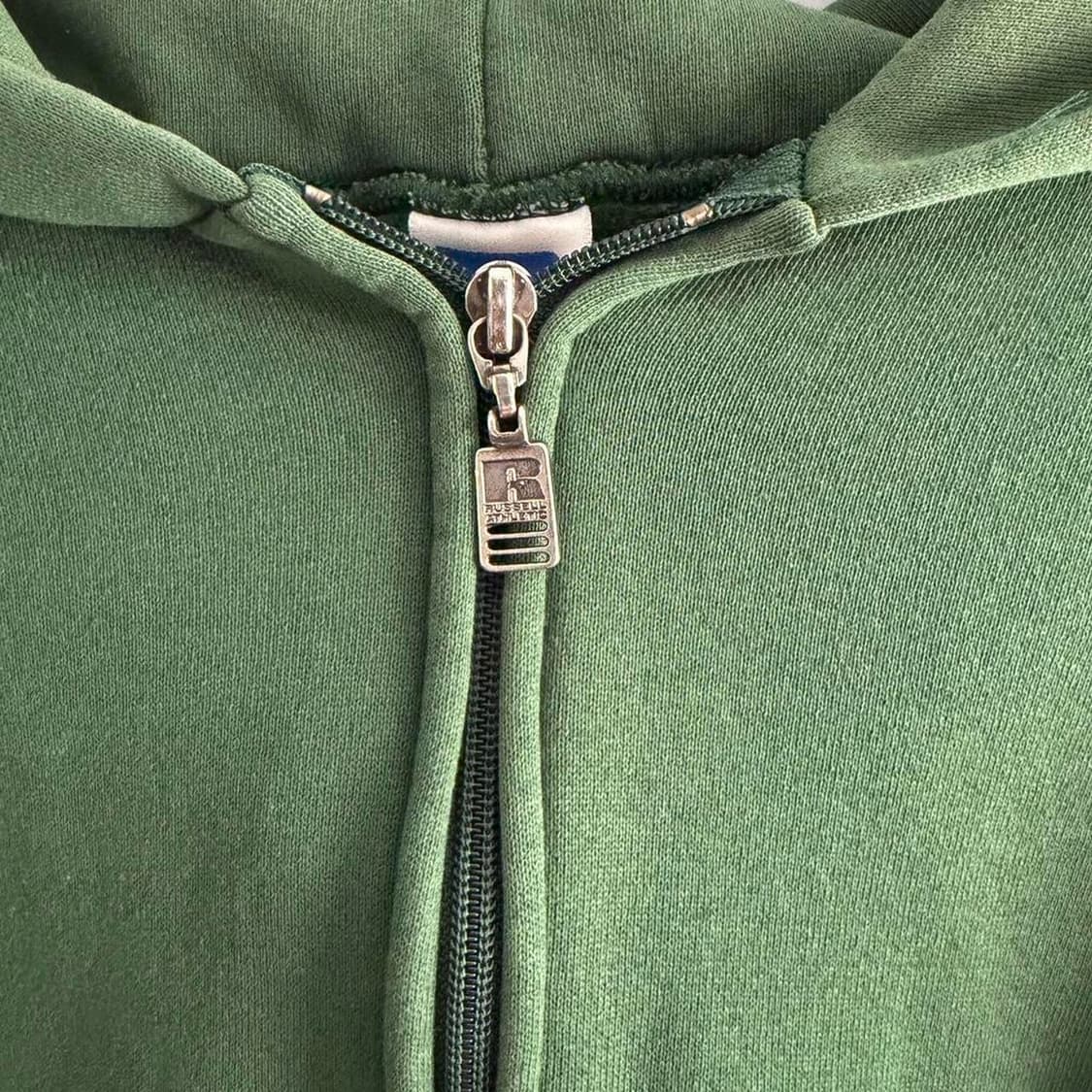 90s 러셀 애슬레틱 페이드 후드집업 그린 상품이미지2