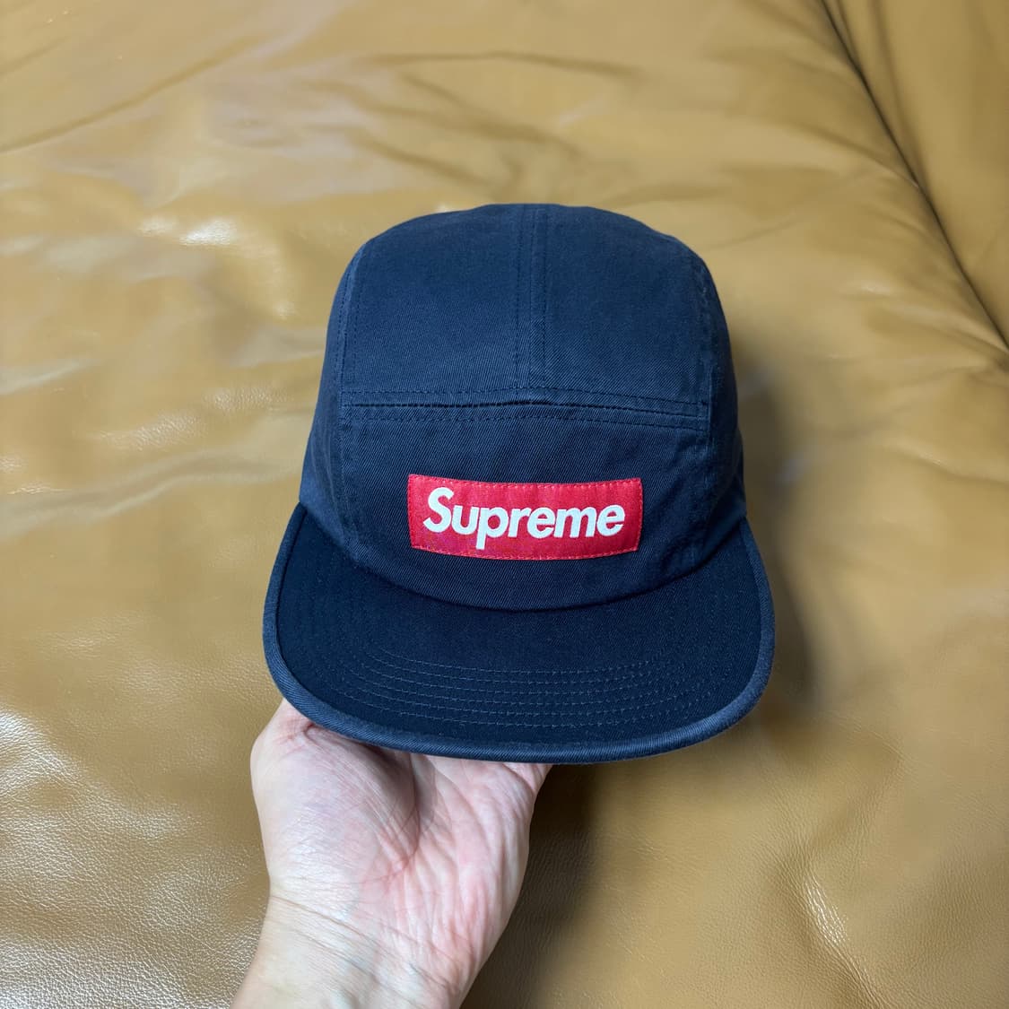 Supreme 슈프림 네이비 레드 박스로고 캠프캡 모자 (Navy) 상품이미지2