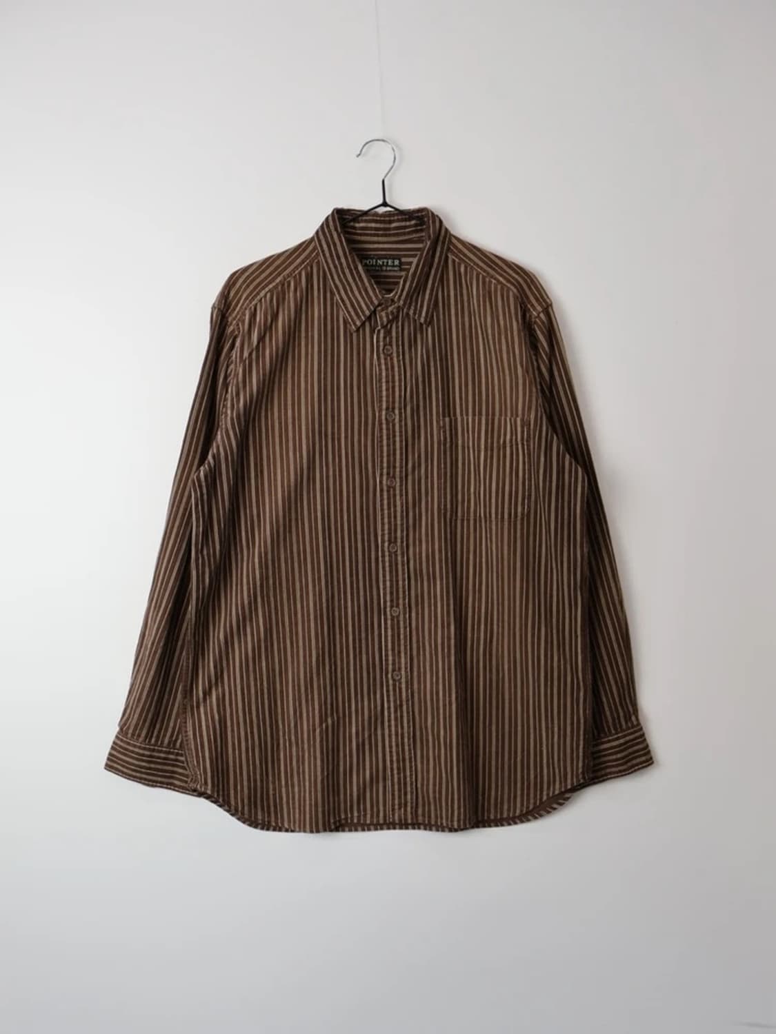 Pointer Brand Brown Stripe Work Shirt 상품이미지3
