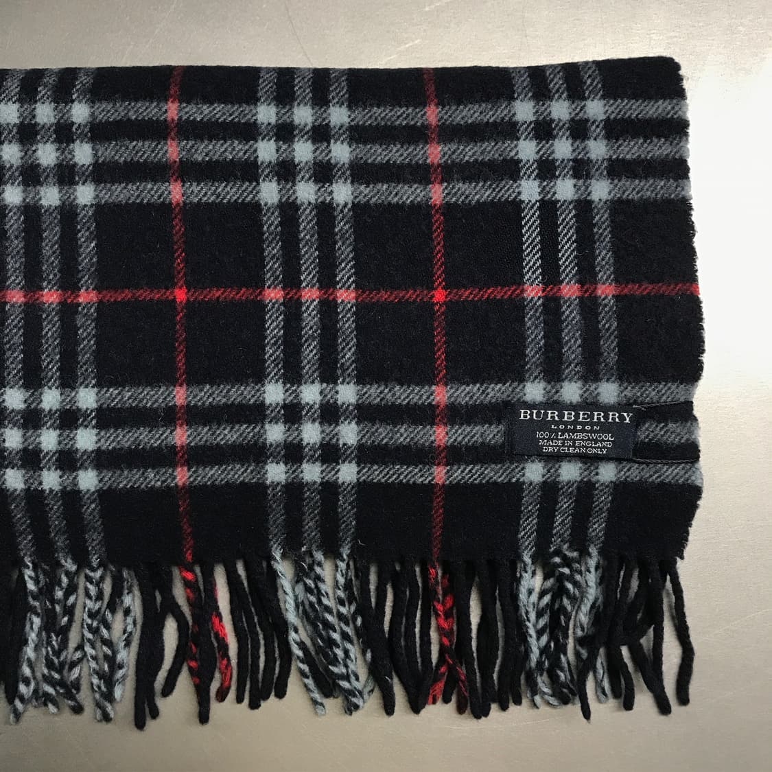 버버리 정품 램스울 머플러 네이비 상품이미지3