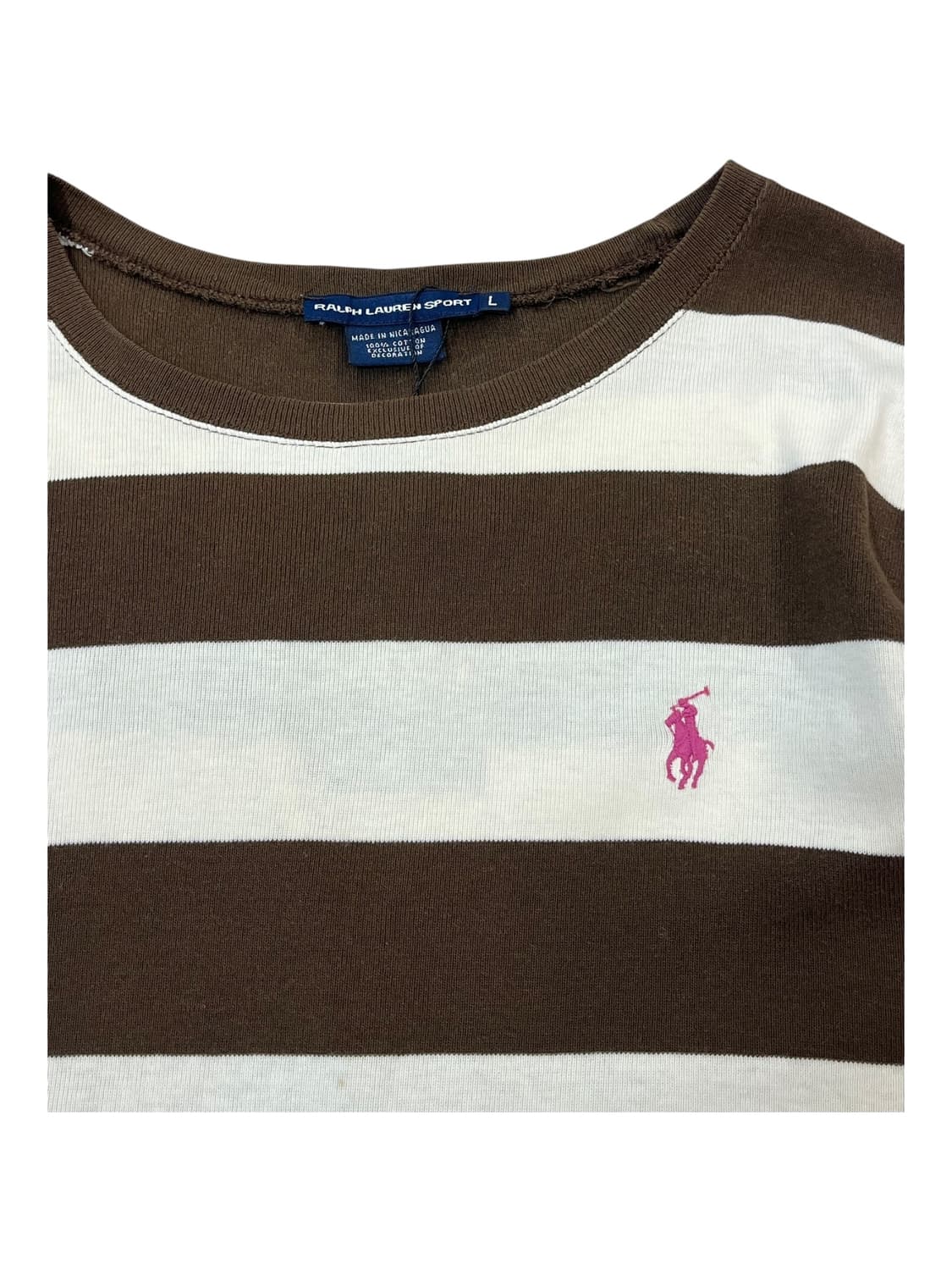 랄프로렌 스포츠 스트라이프 니트 브라운 L #csz1749 상품이미지4