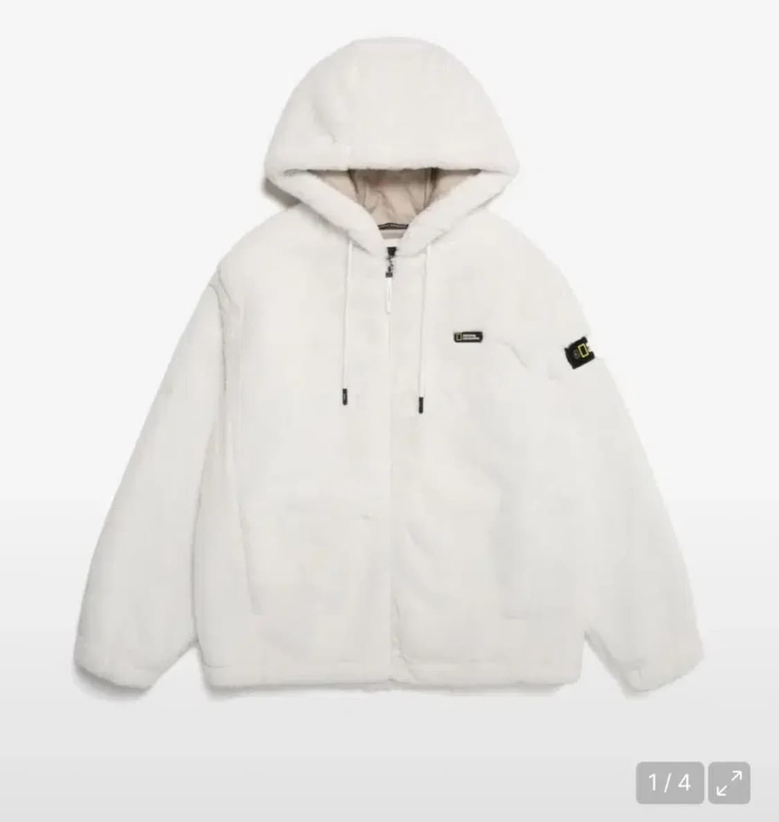 내셔널지오그래픽 페이크퍼 후드 화이트 N234UFJ100 상품이미지1