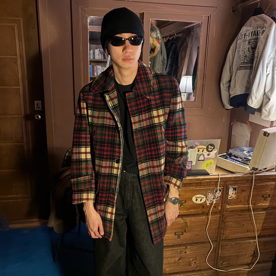 VAN JACKET CHECK PATTERN COAT 상품이미지1