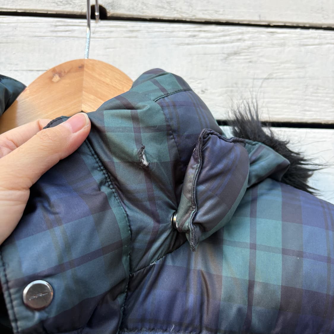 Polo 폴로 블랙와치 타탄체크 패딩 상품이미지5