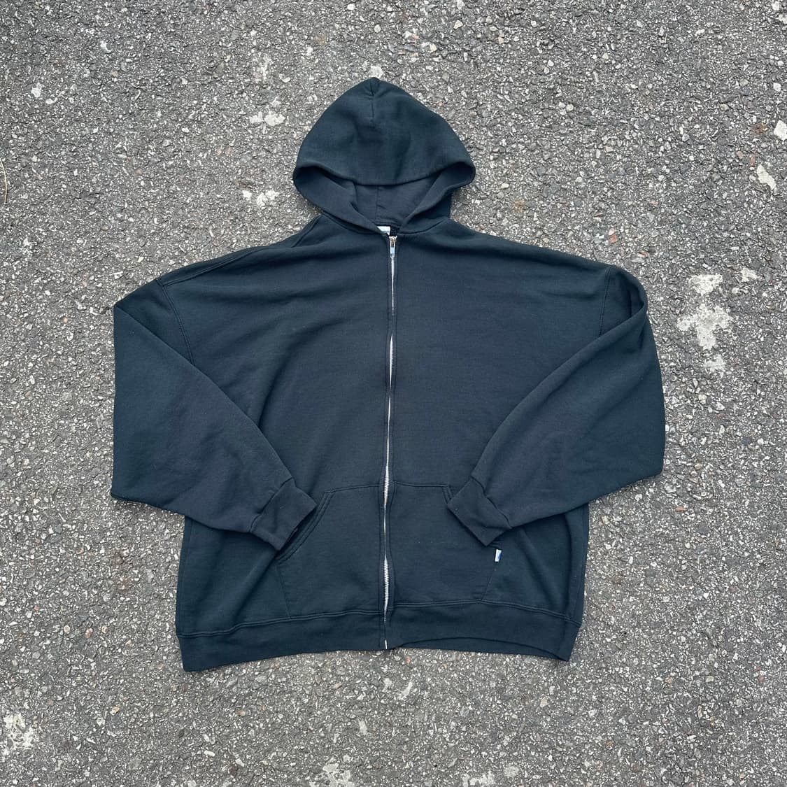 빈티지 00s 러셀 후드 집업 블랙   상품이미지1