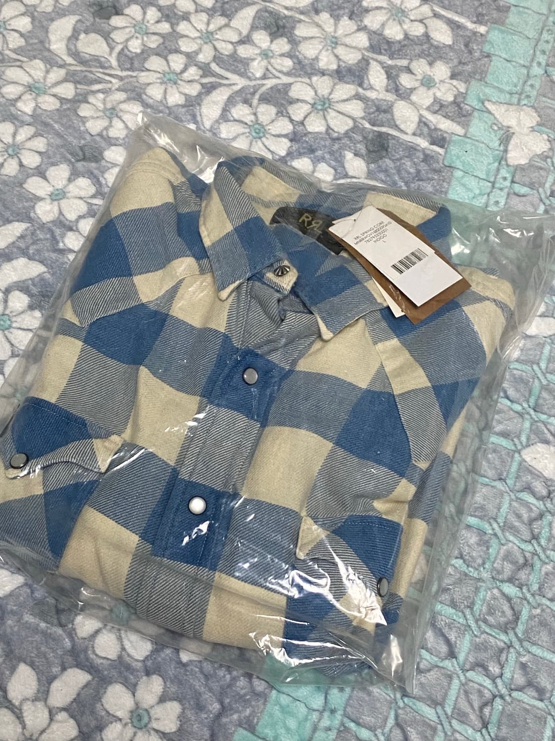 더블알엘 플래드 트윌 웨스턴 셔츠 L 상품이미지1