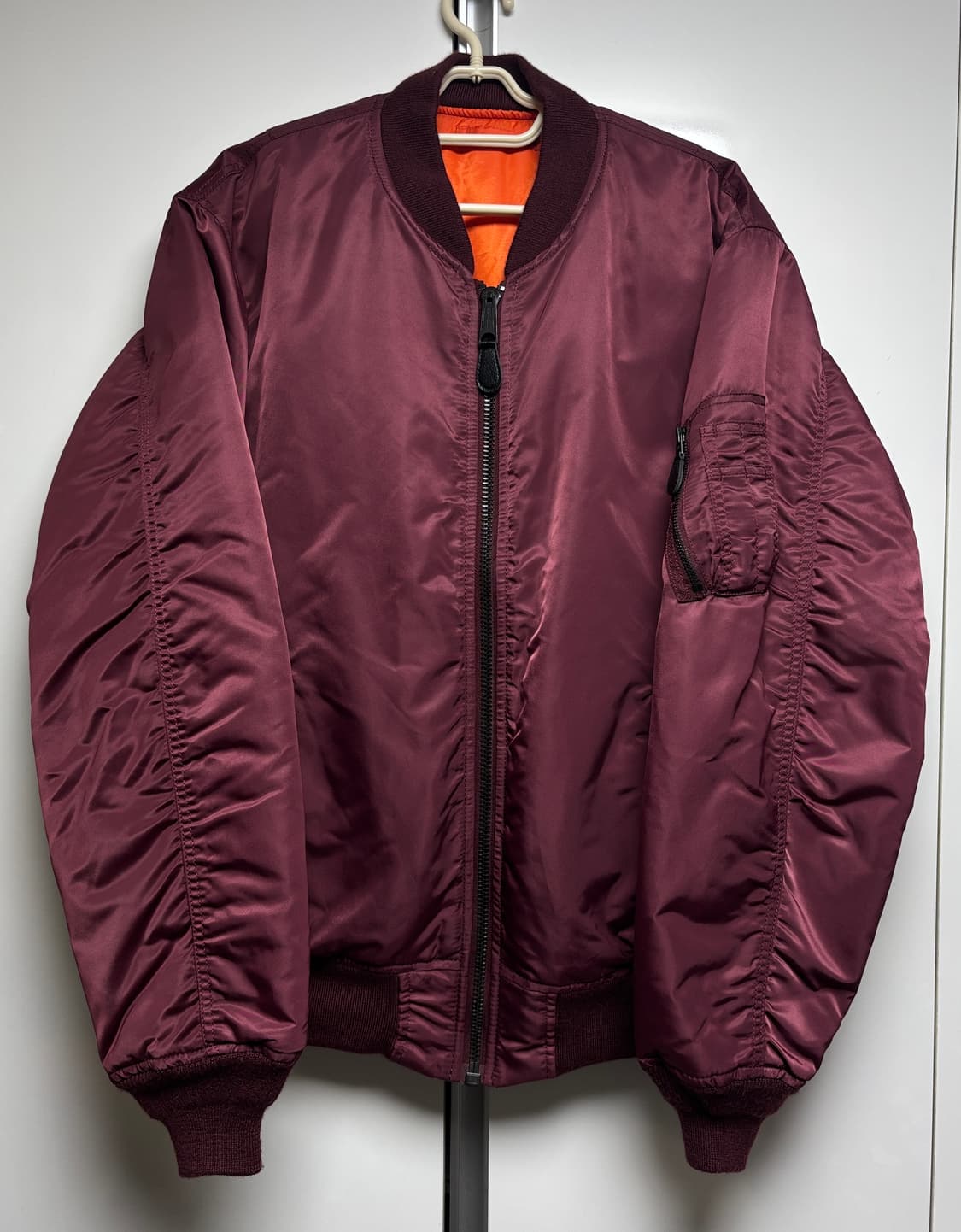 아비렉스 베이직 MA-1 버건디 상품이미지1