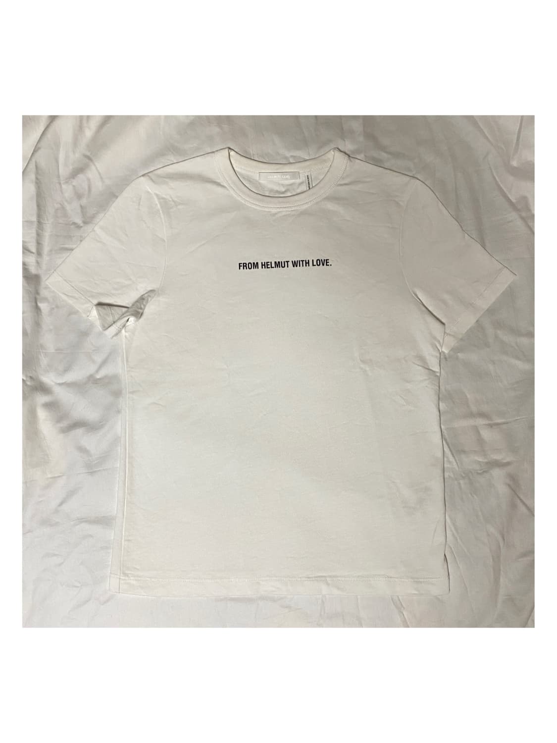 헬무트랭 레터링 반팔 티셔츠 화이트 숏 슬리브 슬리브리스 나시 상품이미지2
