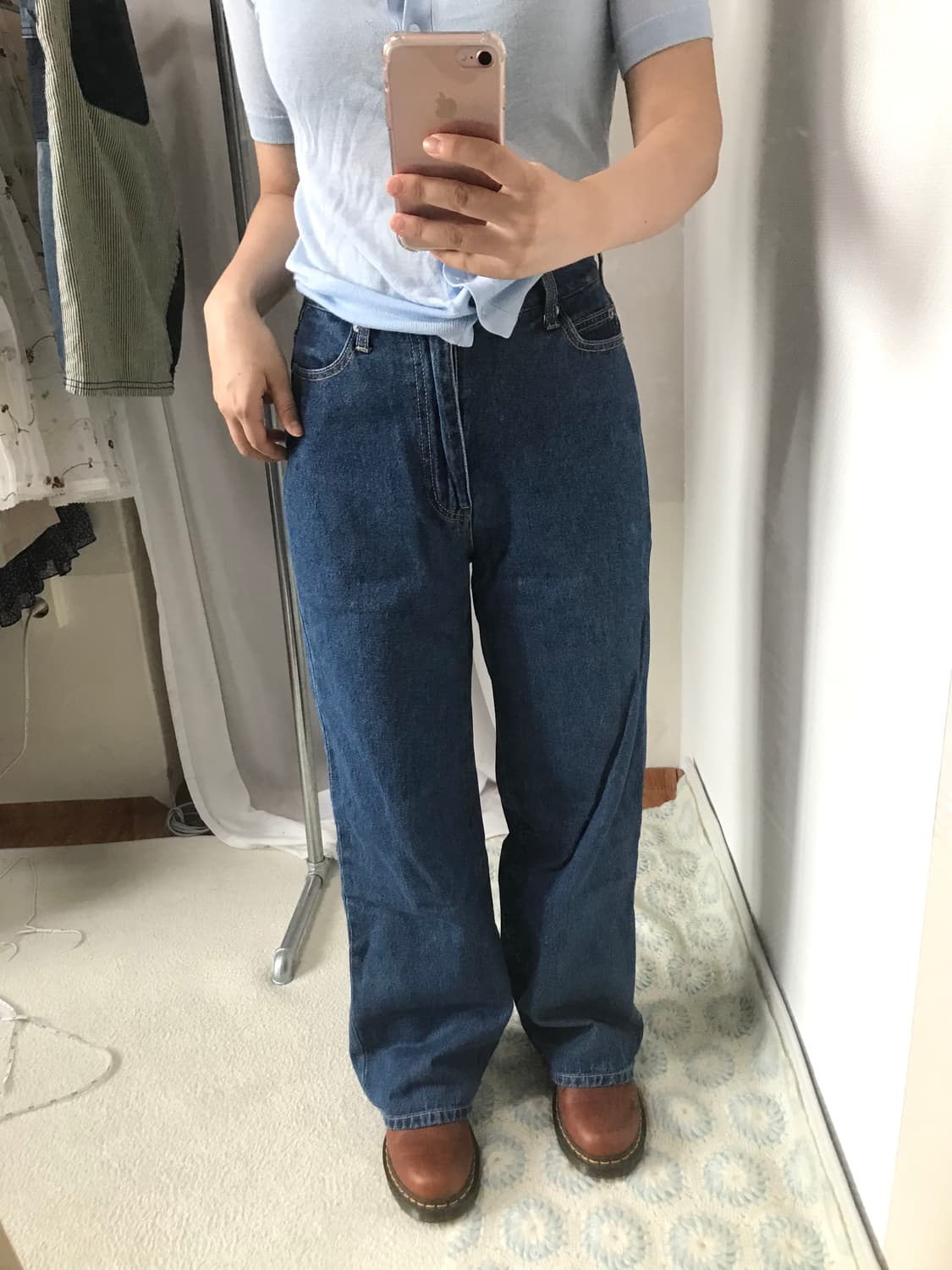 빈티지 레이어드 중청 데님 팬츠 상품이미지2