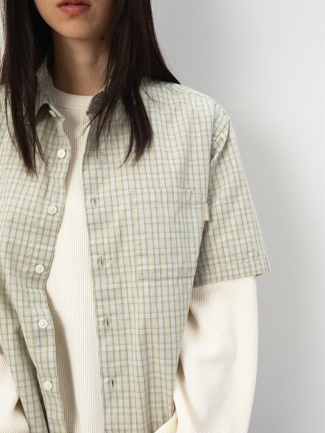 Check S/S Shirt Lemon 상품이미지2