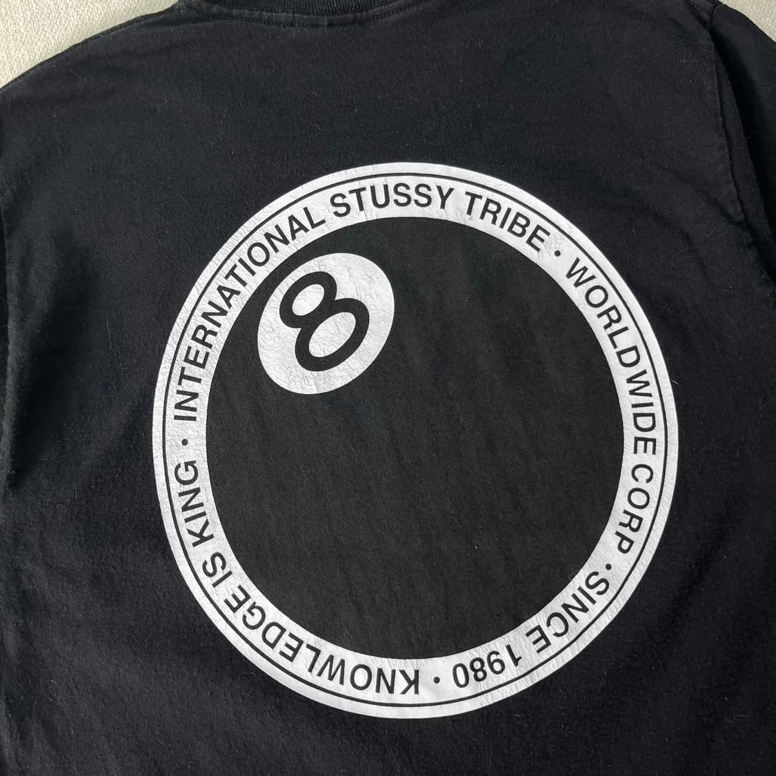 100 스투시 8볼 닷 블랙 반팔 티셔츠 상품이미지6