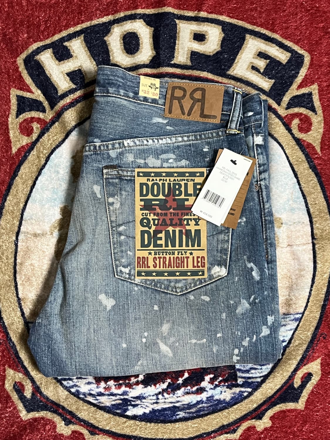 RRL 스트레이트핏 페니모어 디스트레스트 진 더블알엘 데님 상품이미지1