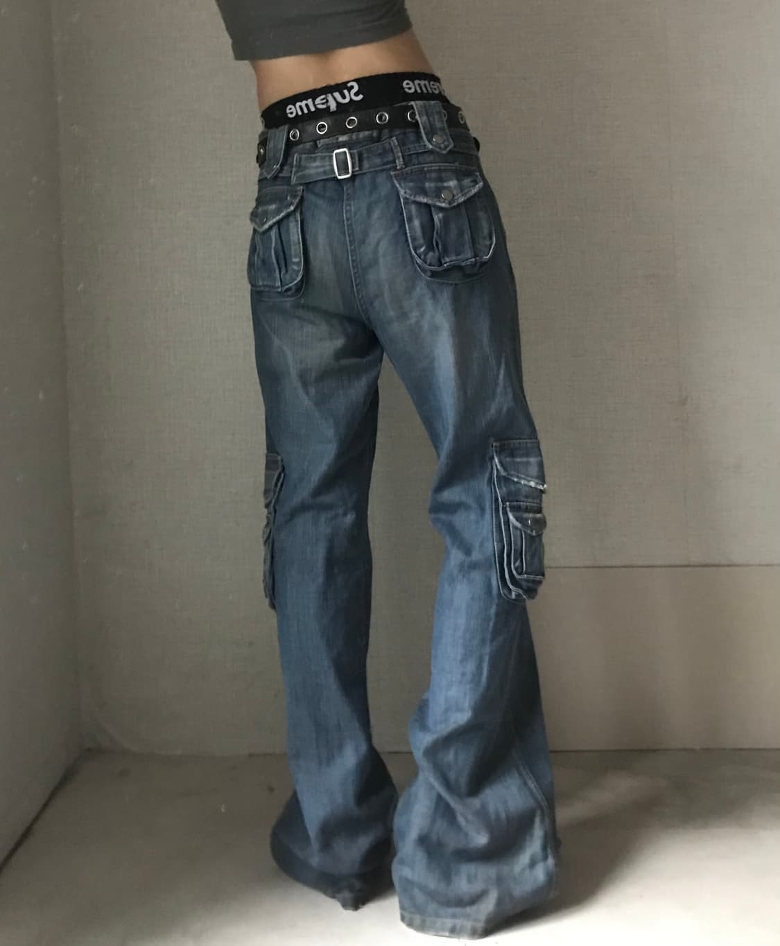 워시드 데님 카고팬츠 상품이미지3