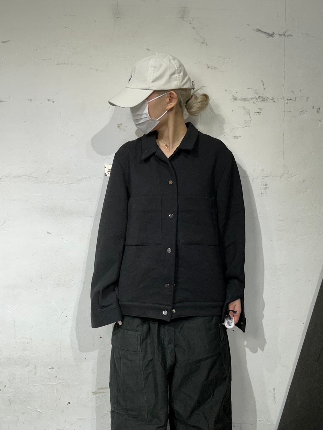 빈티지 빅 포켓 블랙 셔츠 자켓 L 상품이미지2