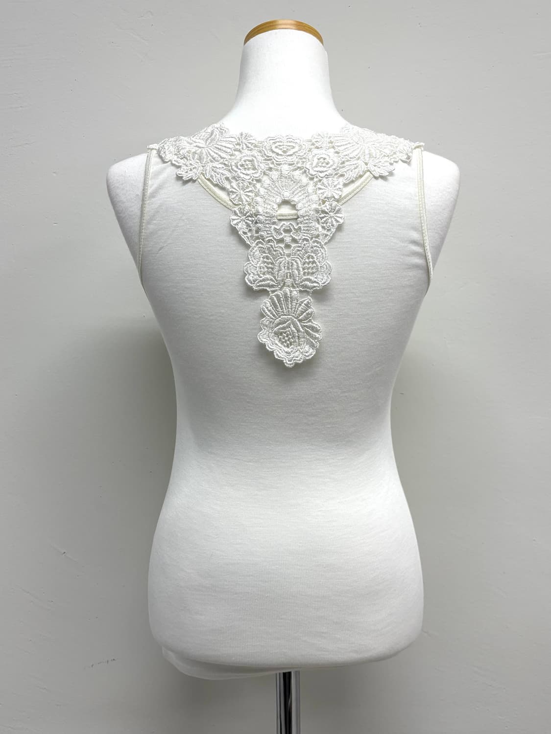 빈티지 화이트 크로셰 슬리브리스 상품이미지3