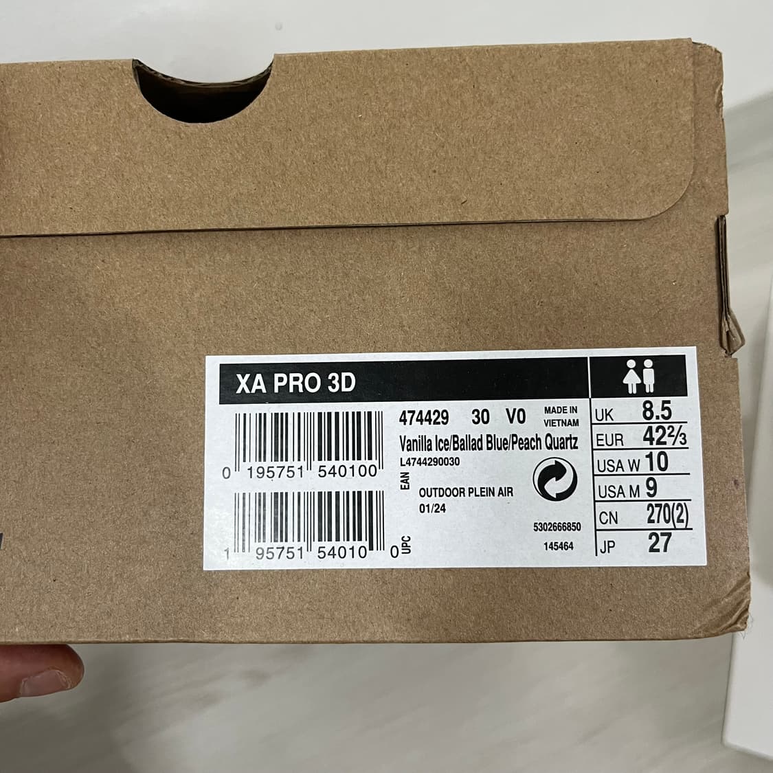 살로몬 XA PRO 3D 화이트 270 상품이미지8