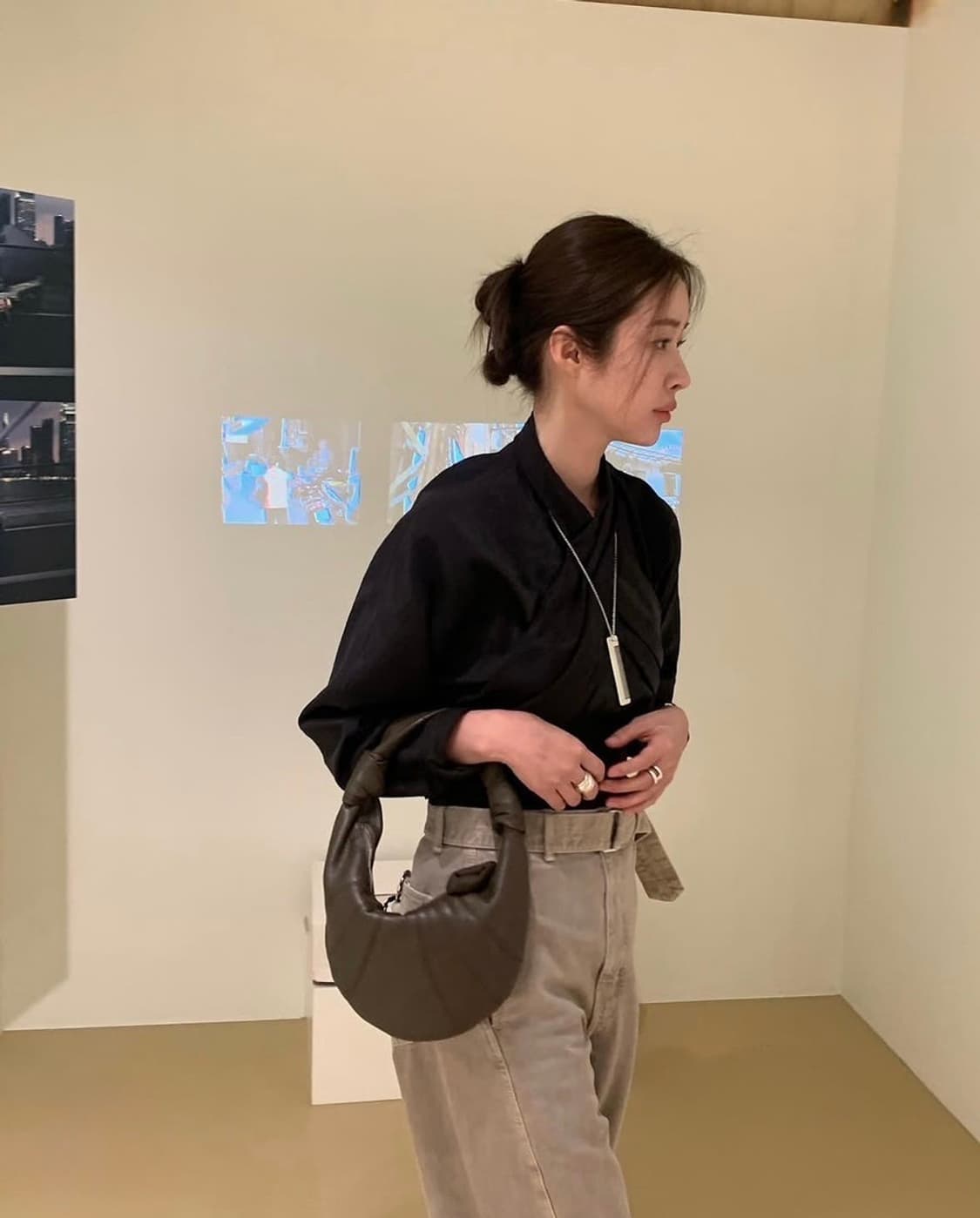 [팝니다]르메르 포춘백 미니 카키브라운 컬러 상품이미지2