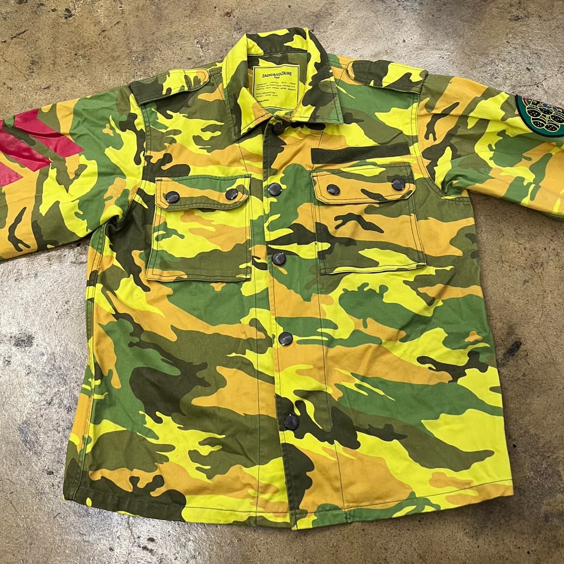 [정품] 자딕앤볼테르 카모플라쥬 밀리터리 셔츠 b17 상품이미지3
