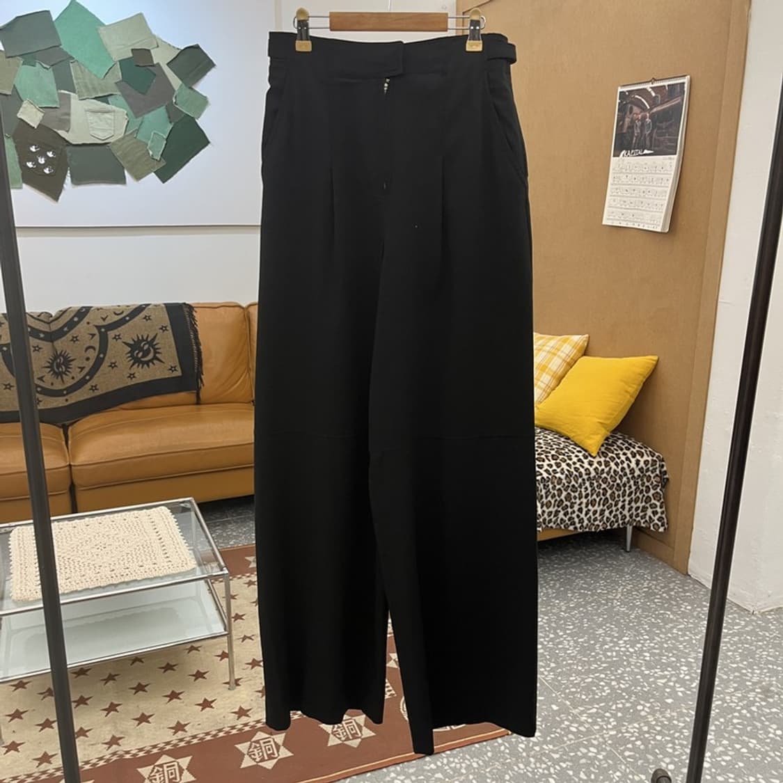 자라 모던 시크 빈티지 벨티드 와이드 슬랙스 바지 XS C10234 상품이미지3