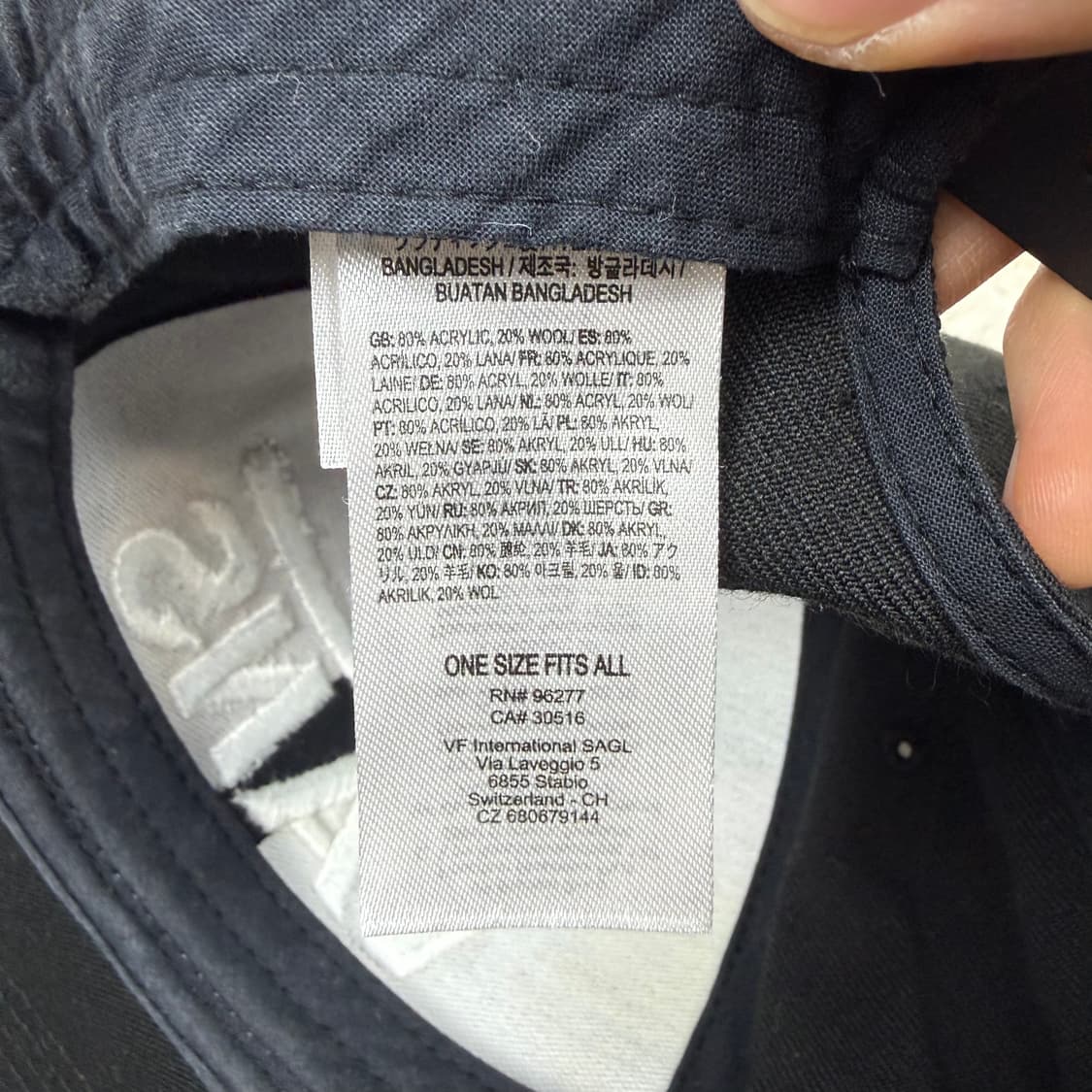 F) 반스 자수로고 스냅백 블랙 상품이미지4