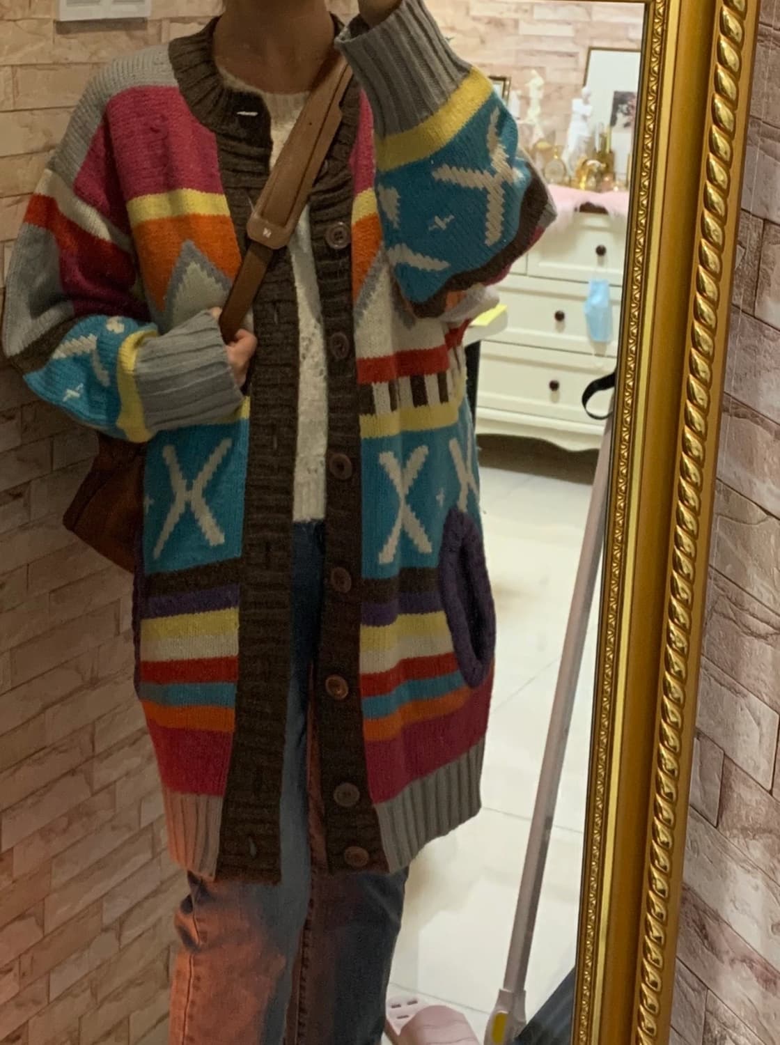 런던 빈티지샵 그라듀에잇 패션위크 레트로 패션 루즈핏 가디건 상품이미지1