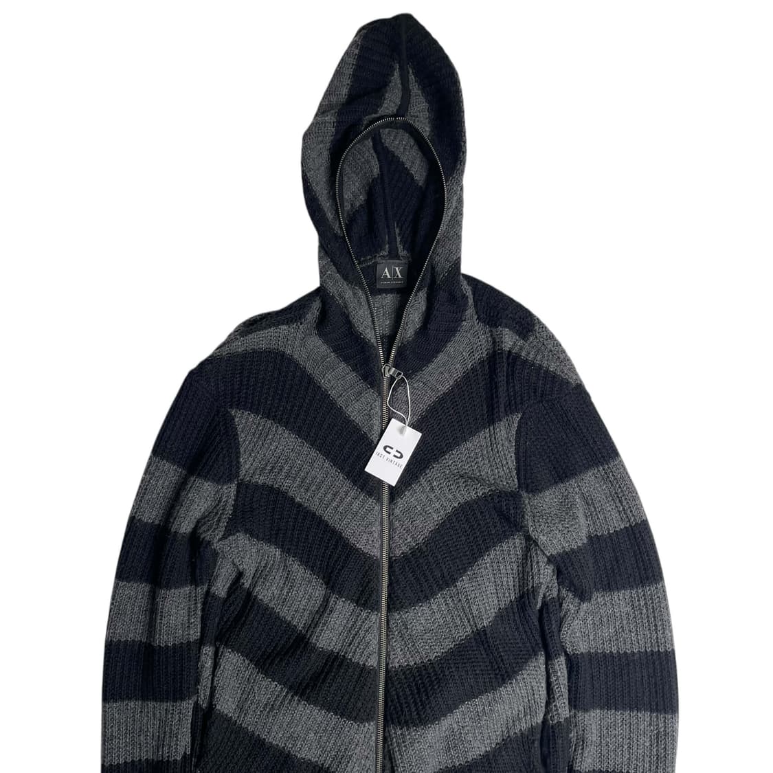 Armani 대각 스트라이프 울 블렌드 집업 후디 상품이미지2
