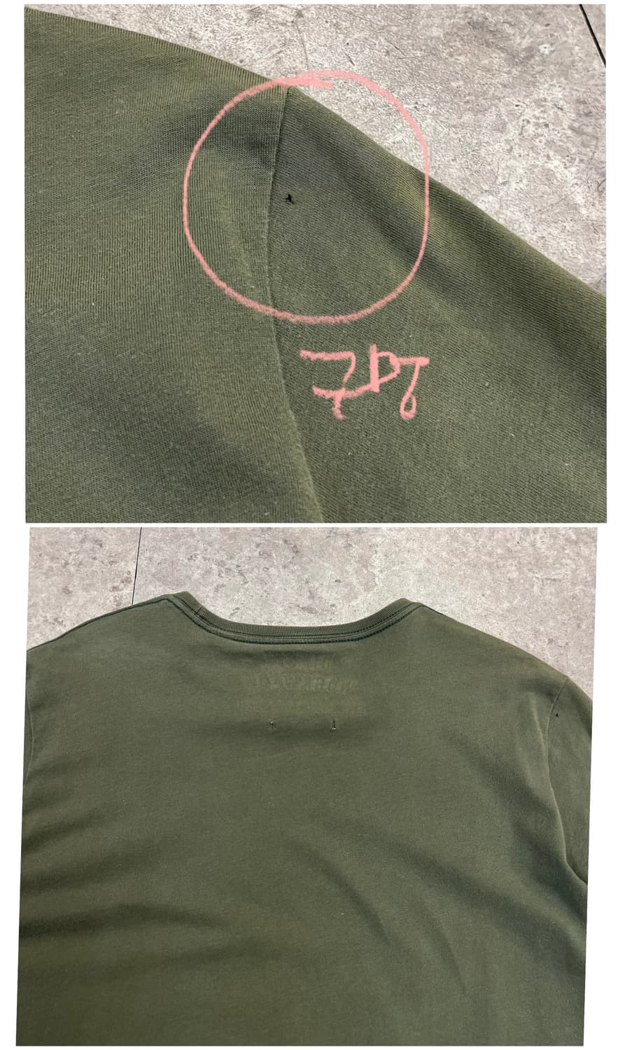 디젤 레터링 반팔티 카키 L #csz3482 상품이미지8