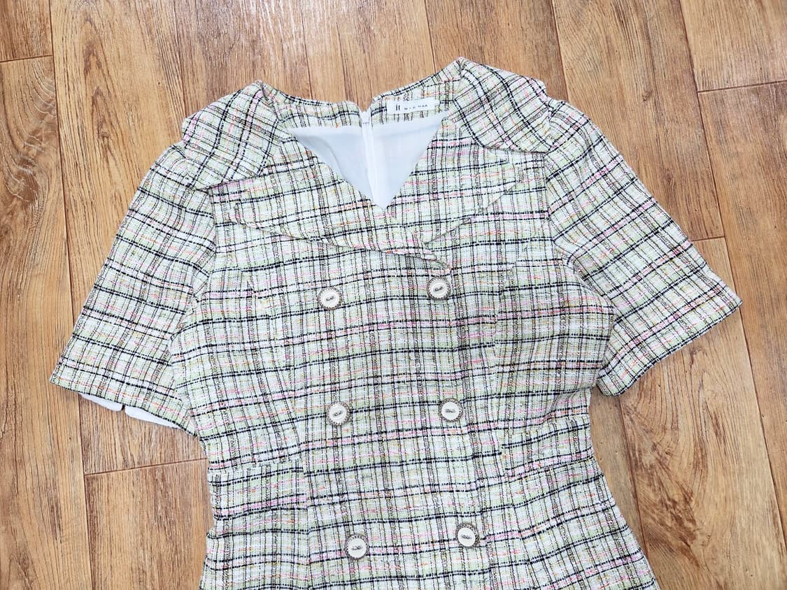 잇미샤(it michaa) 와이드카라 트위드원피스 55-66 상품이미지4